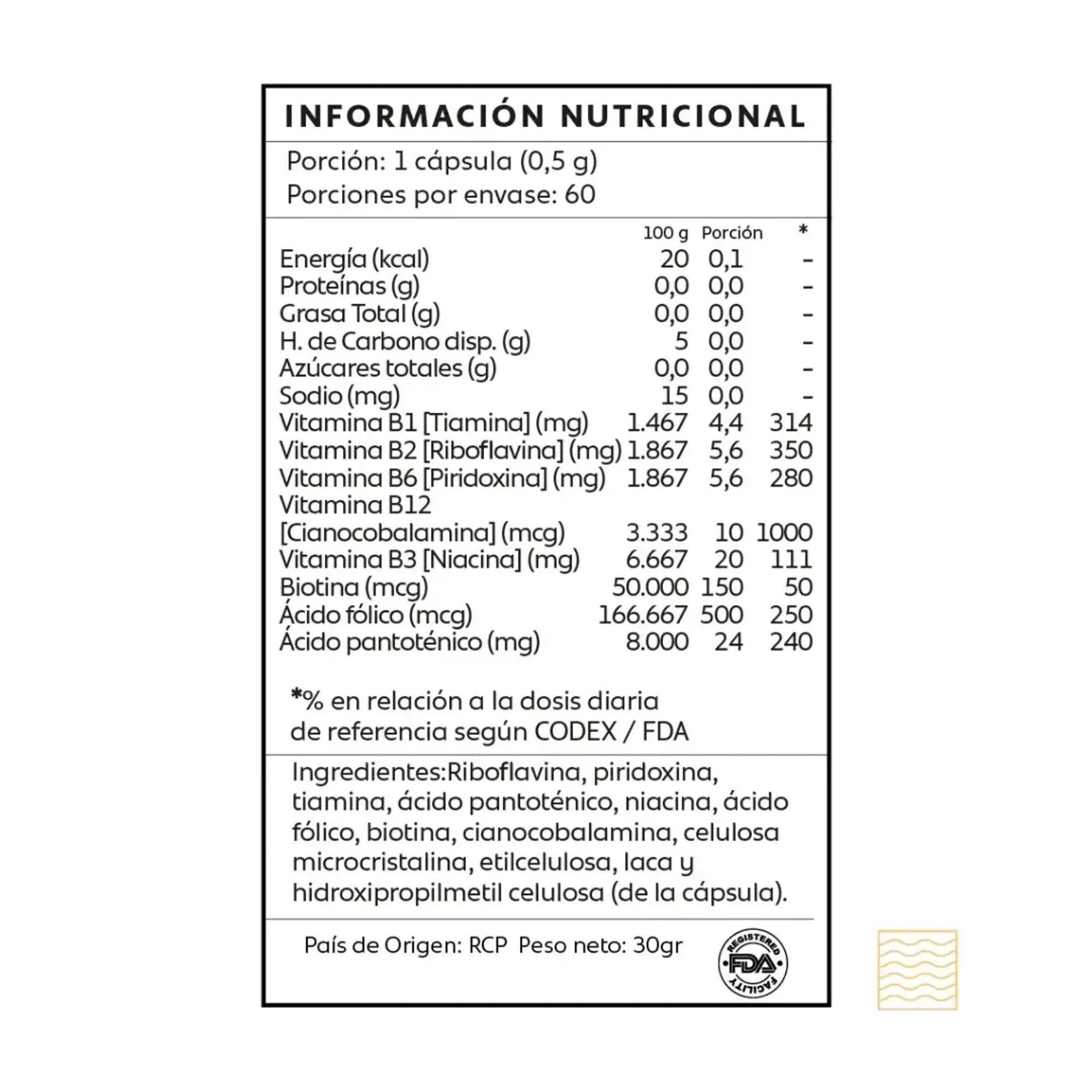B-complex (complejo Vitamínico B) - 60 Caps  | Mind Nutrition-1