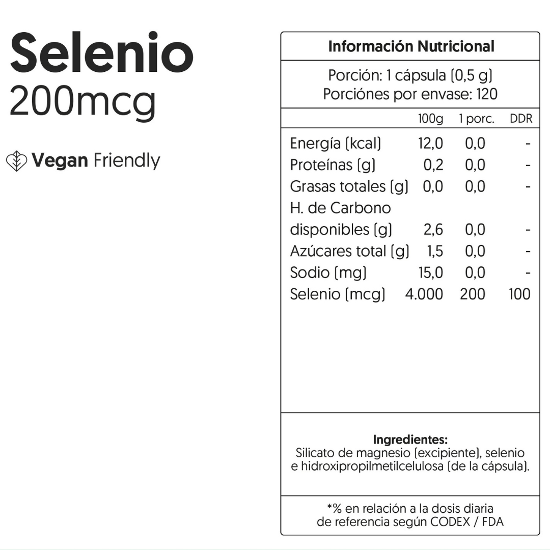 Selenio 200mcg - 120 Caps | Biostream-1