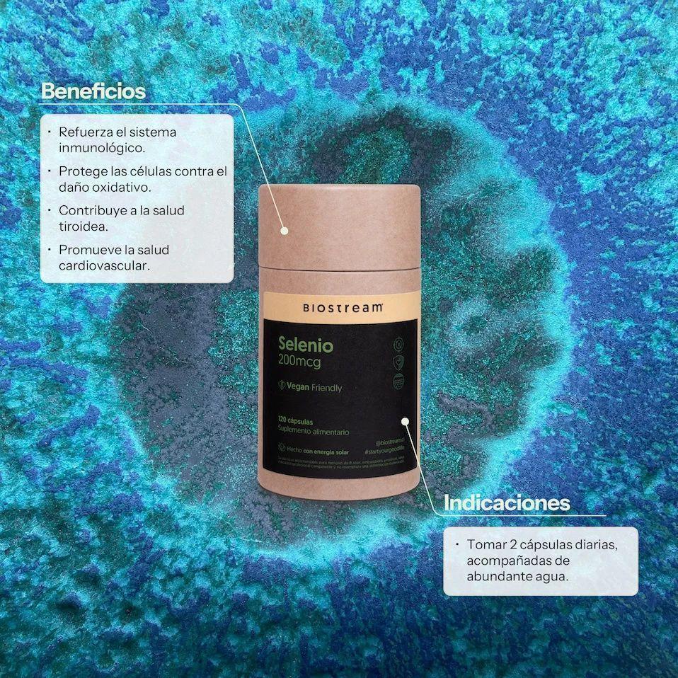 Selenio 200mcg - 120 Caps | Biostream-3