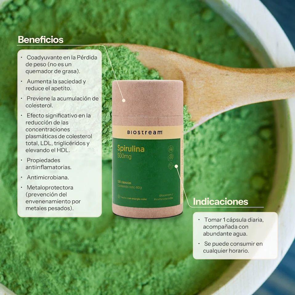 Spirulina 500mg - 120 Caps | Biostream-2