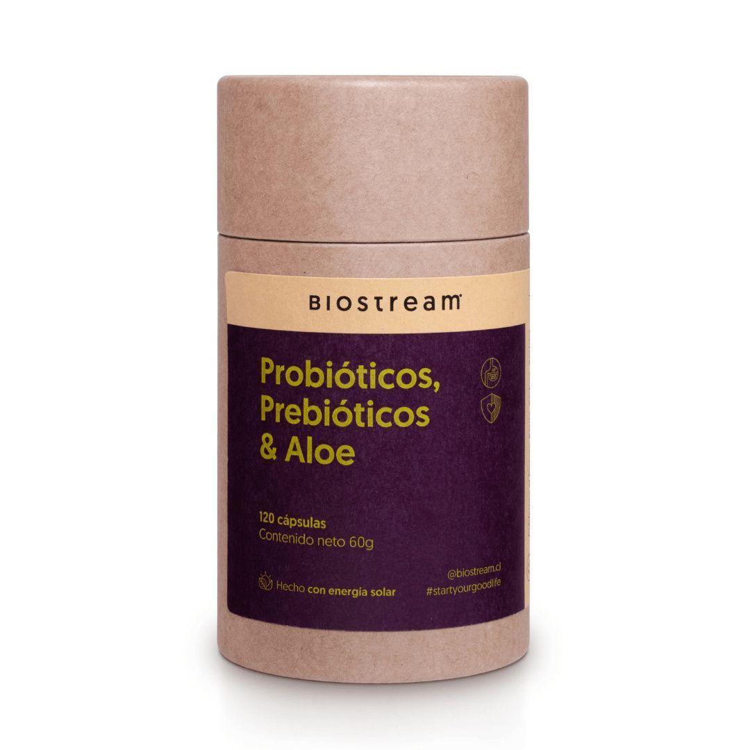 Probióticos, Prebioticos & Aloe - 120 Caps | Biostream-0