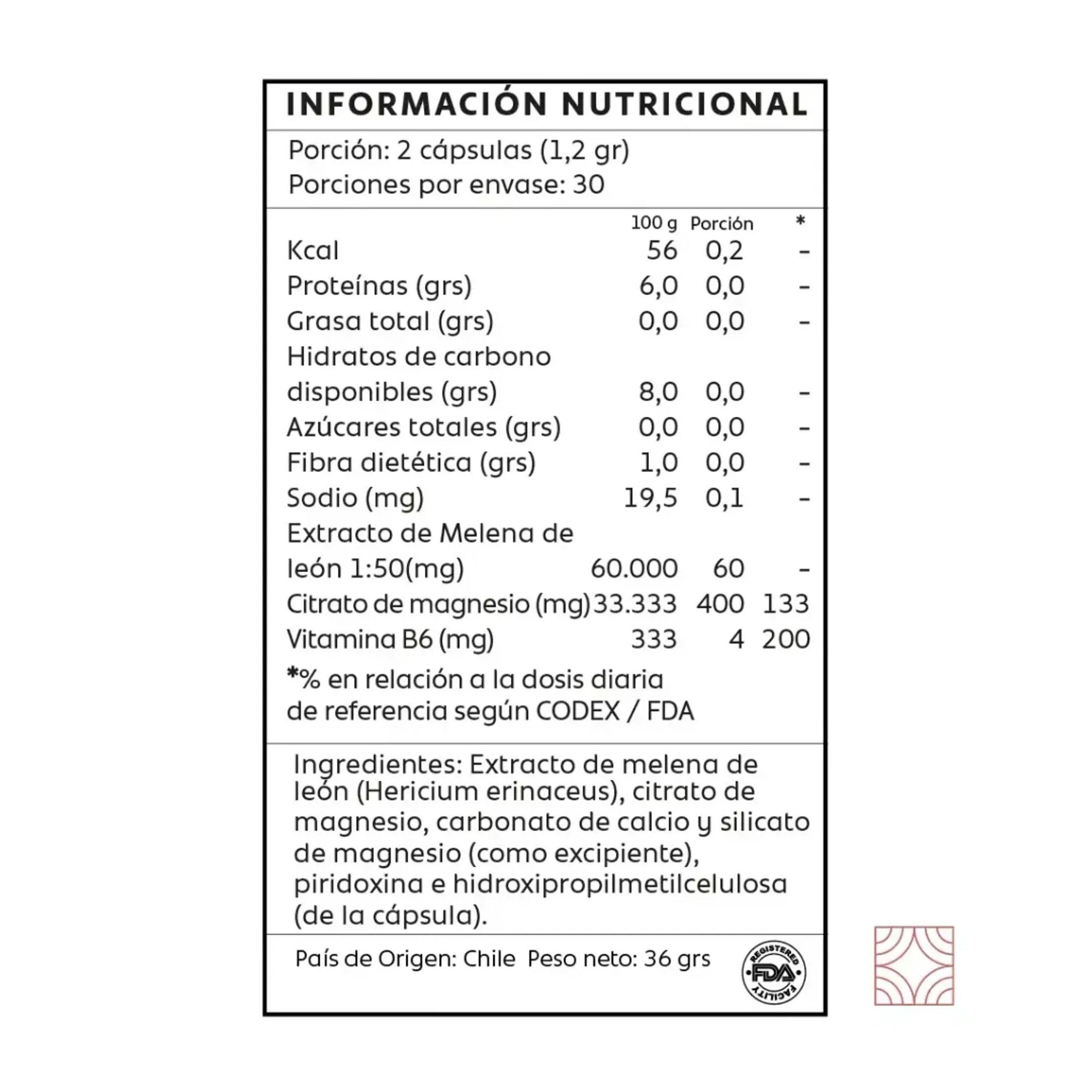 Melena de Leon + Citrato de Magnesio y B6 - 60 Caps  | Mind Nutrition-1