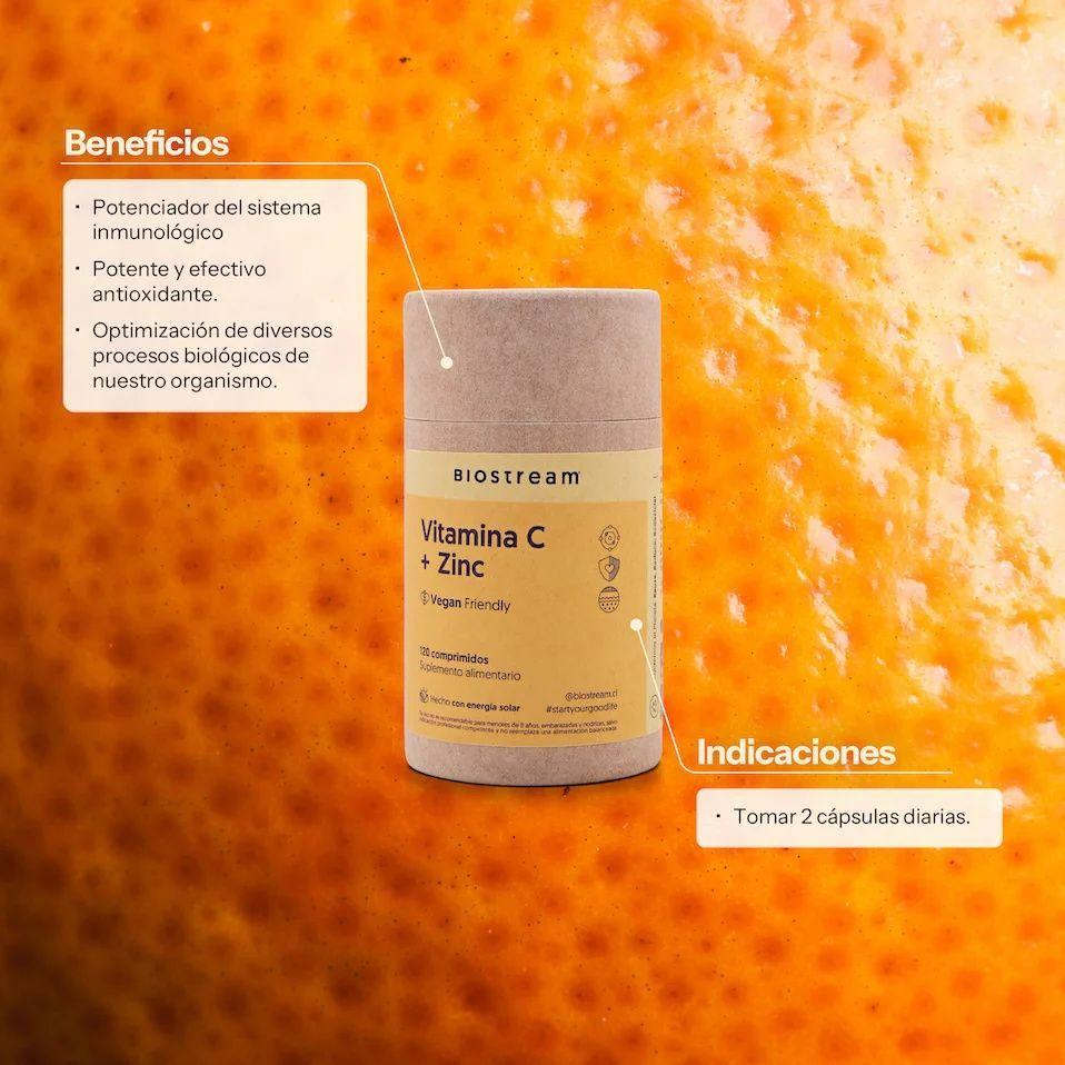 Vitamina C + Zinc - 120 Caps | Biostream-2
