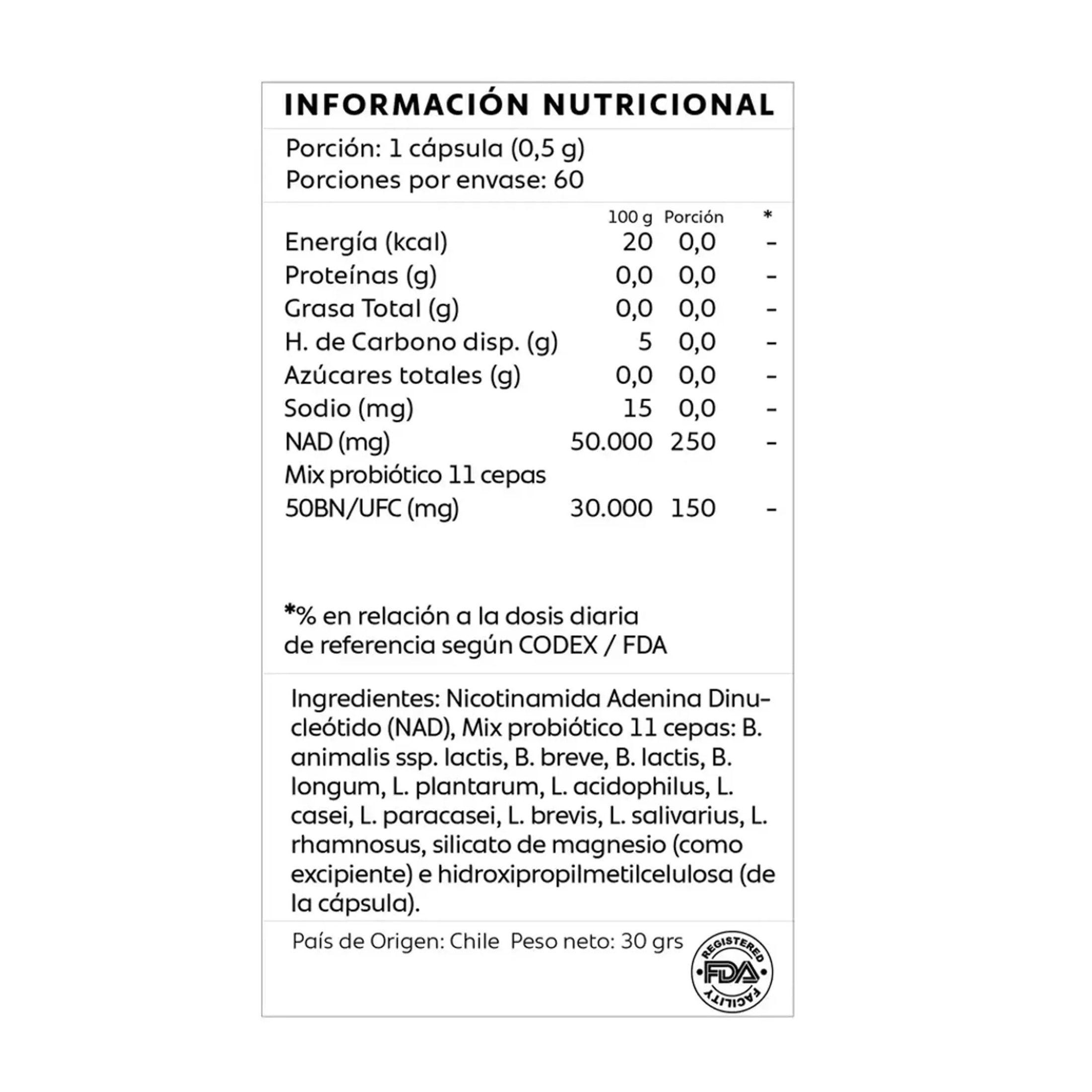 Nad+ Probióticos 11 Cepas - 60 Caps | Mind Nutrition-1