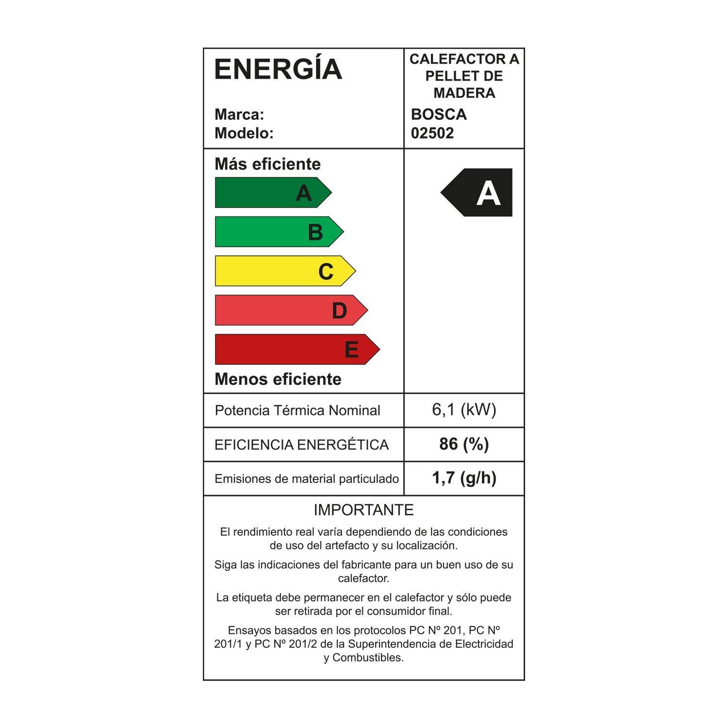 Pack Calefactor Bosca Pellet Mila +  + Kit Instalación Interior -5