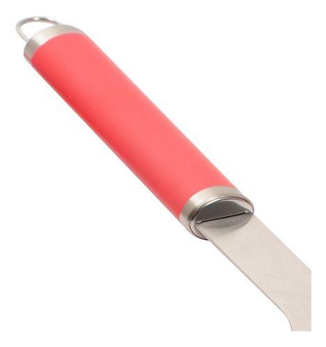 Escobilla Metalica Limpia Parrillas Bosca Premium Rojo-2