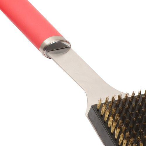Escobilla Metalica Limpia Parrillas Bosca Premium Rojo-3