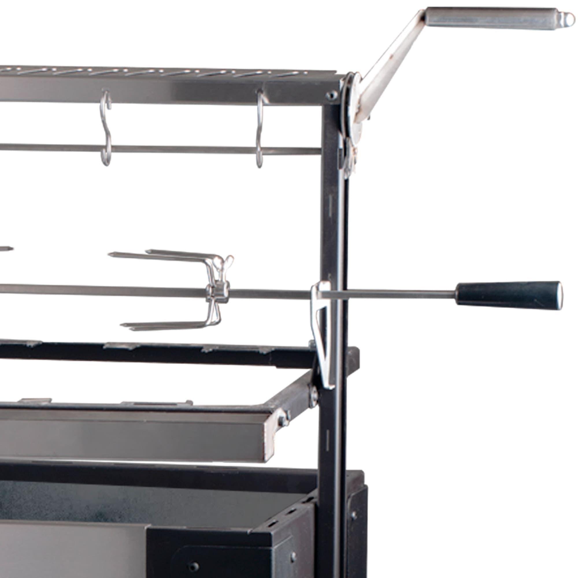 Pack Parrilla Maitén + spiedo hibrido 90 cms-3