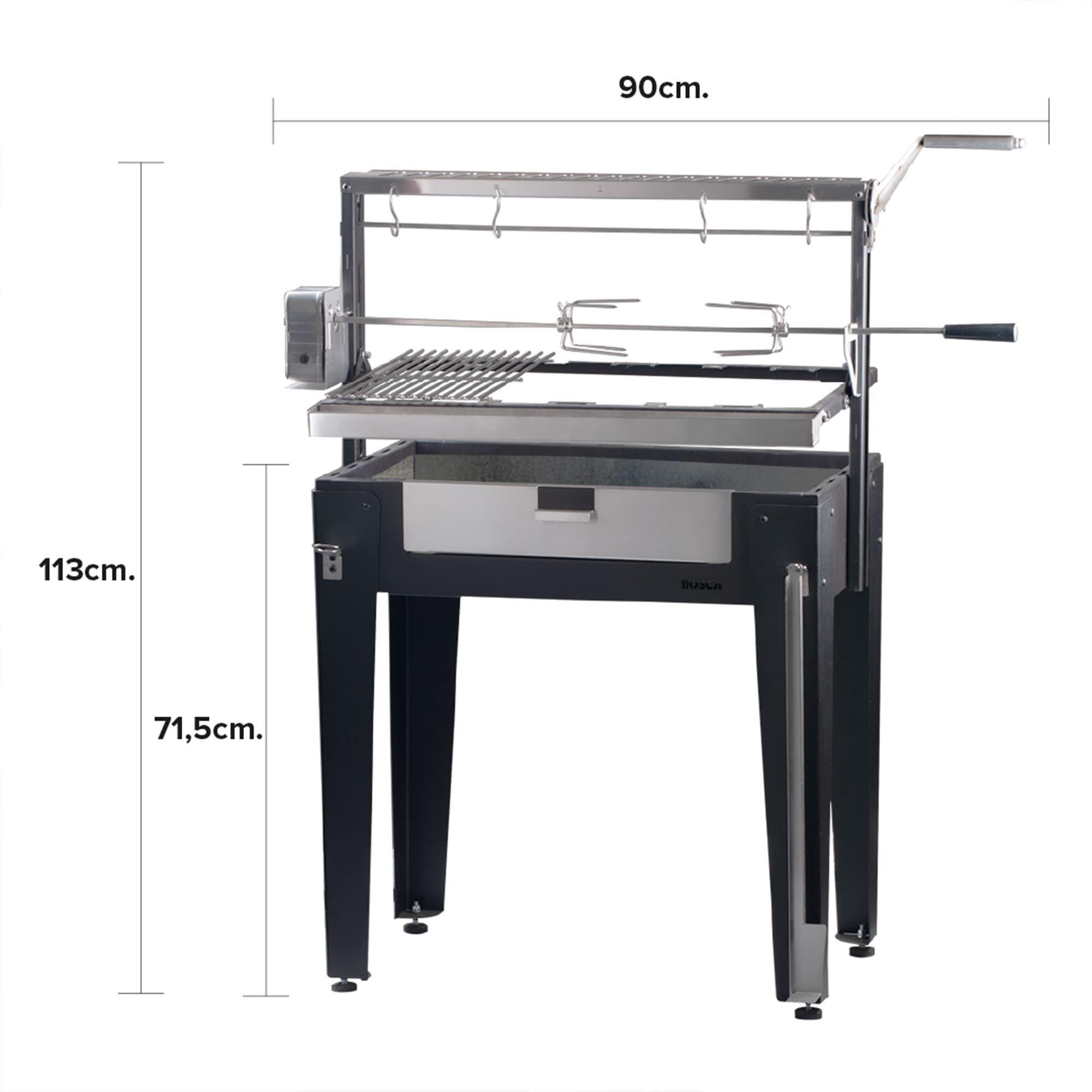 Pack Parrilla Maitén + spiedo hibrido 90 cms-4