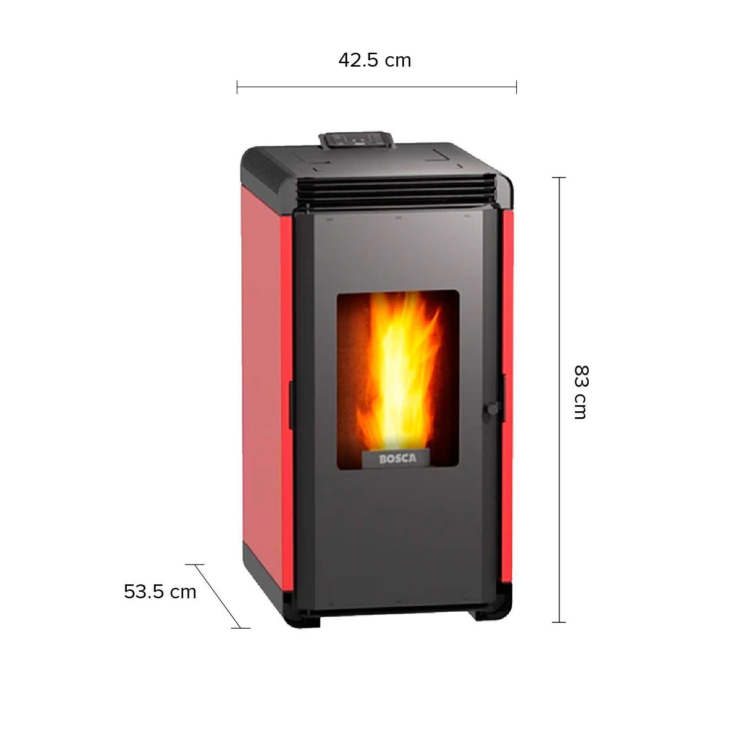 Calefactor A Pellet Hera+ Rojo Bosca-2