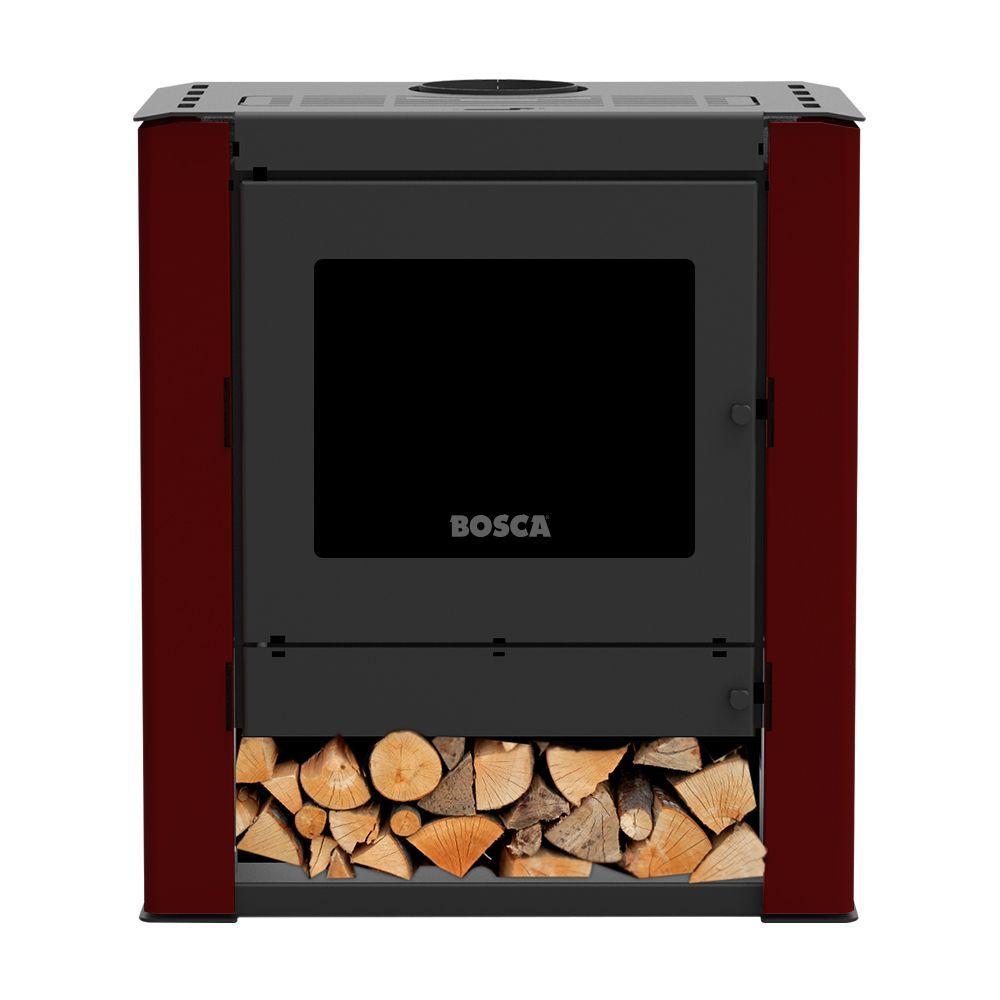 Pack Estufa a Leña Gold 500 Burdeo BV + kit de Inst.-2