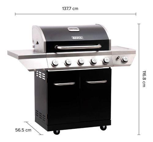 Parrilla A Gas Bosca Black Premium 5q+1-8