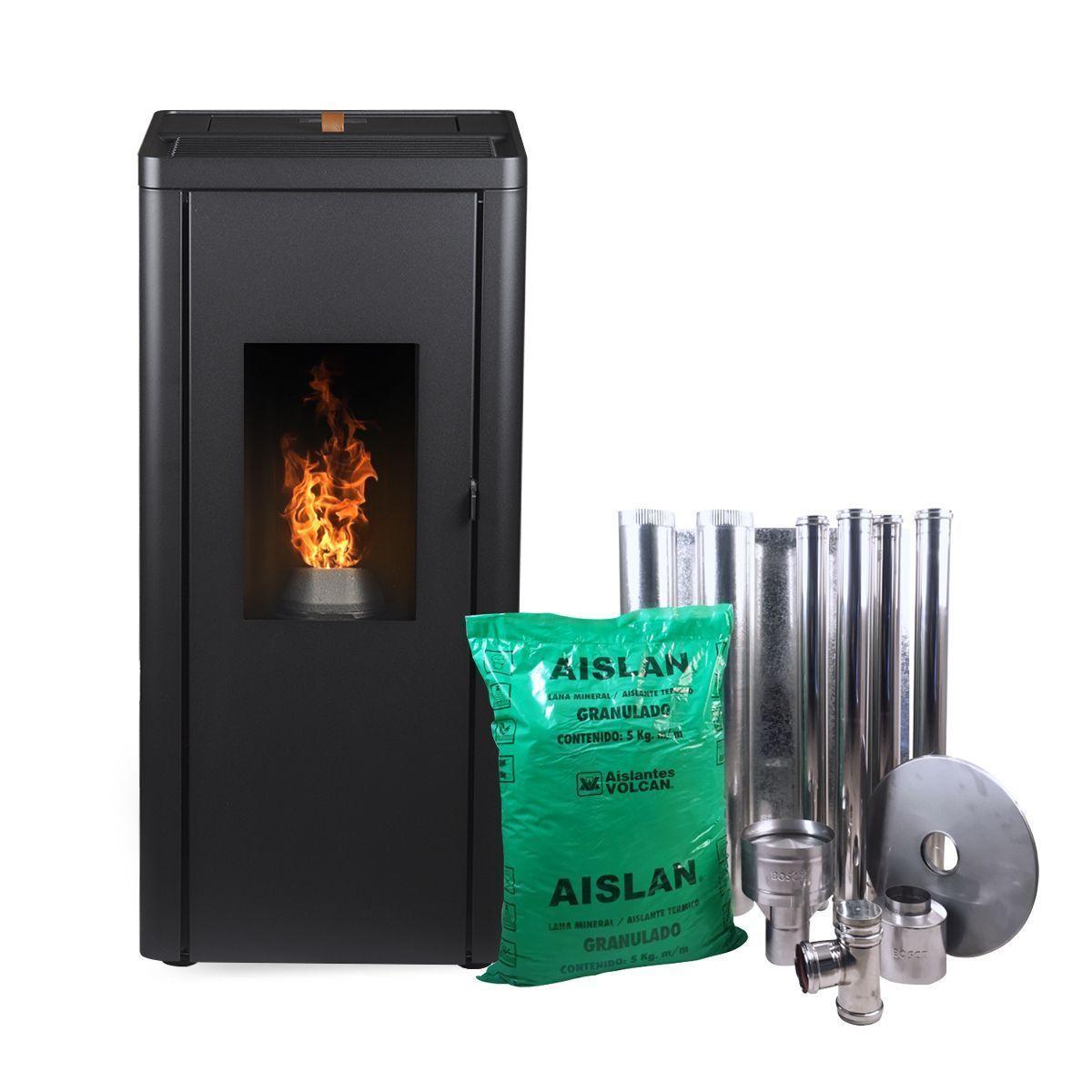 Estufa a Pellet Silenzio + Kit de Instalación Interor-0