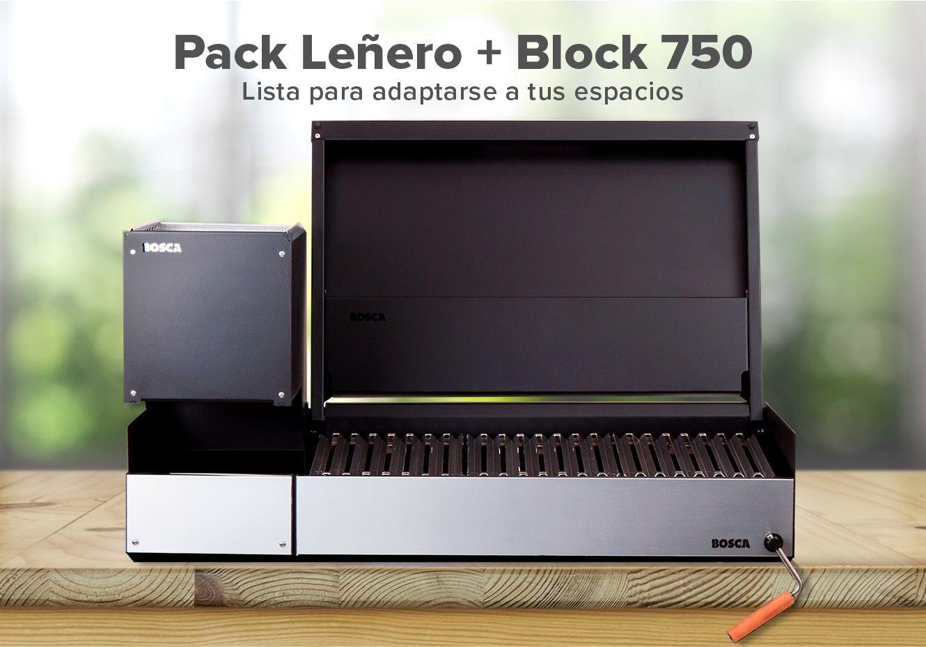 Pack Parrilla Carbón Leñero 250 + Block 750-6