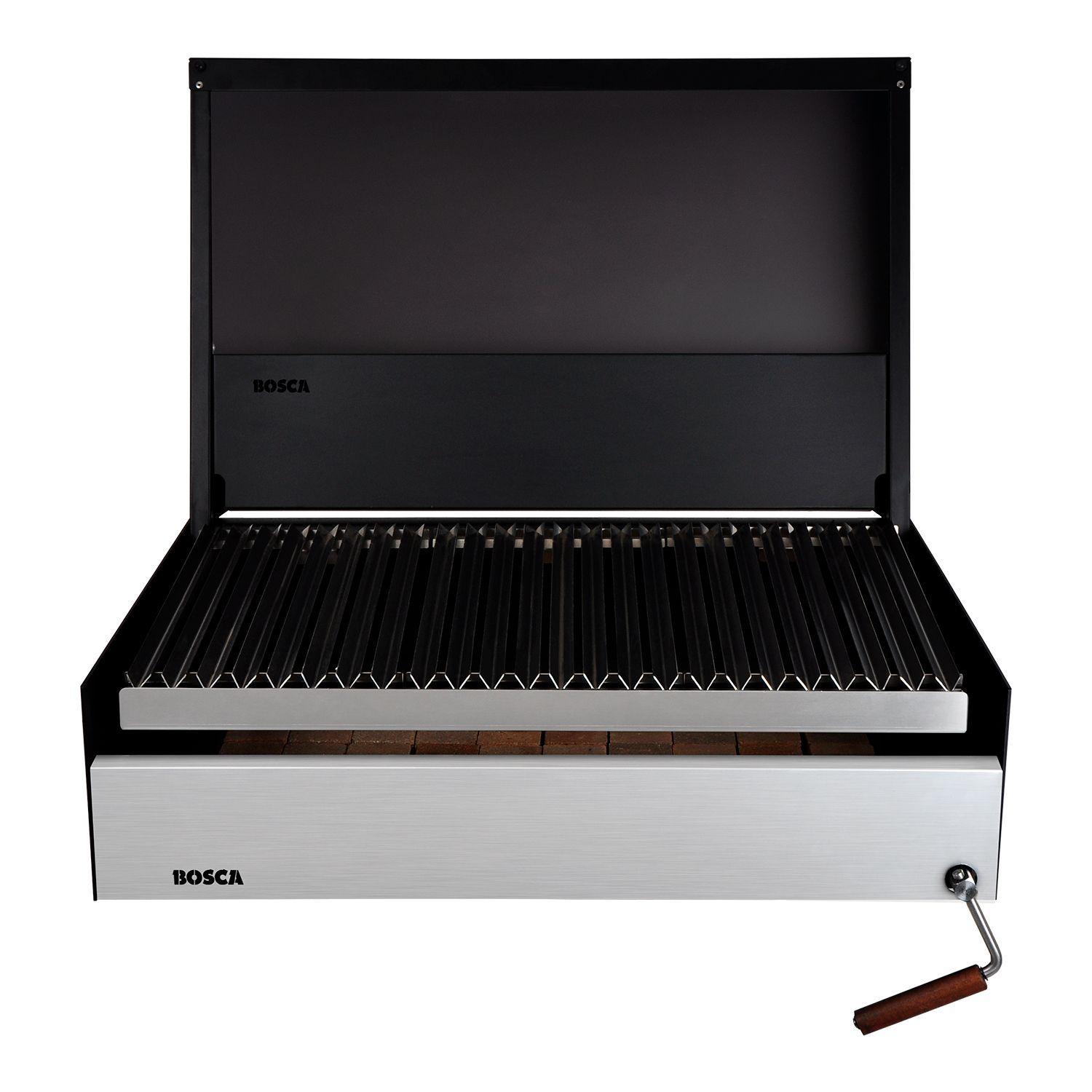 Pack Parrilla a Carbon Bosca Block 750 + Sarten redondo fierro pequeño-3