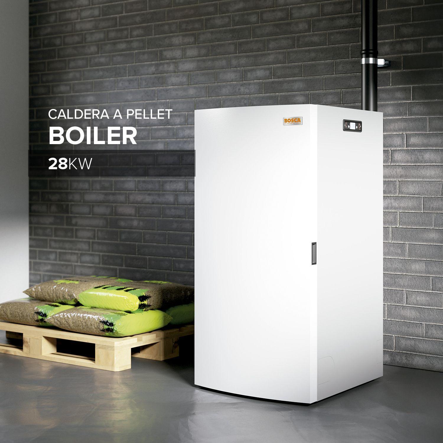 Caldera  Boiler 28, Blanca A Pellet-2