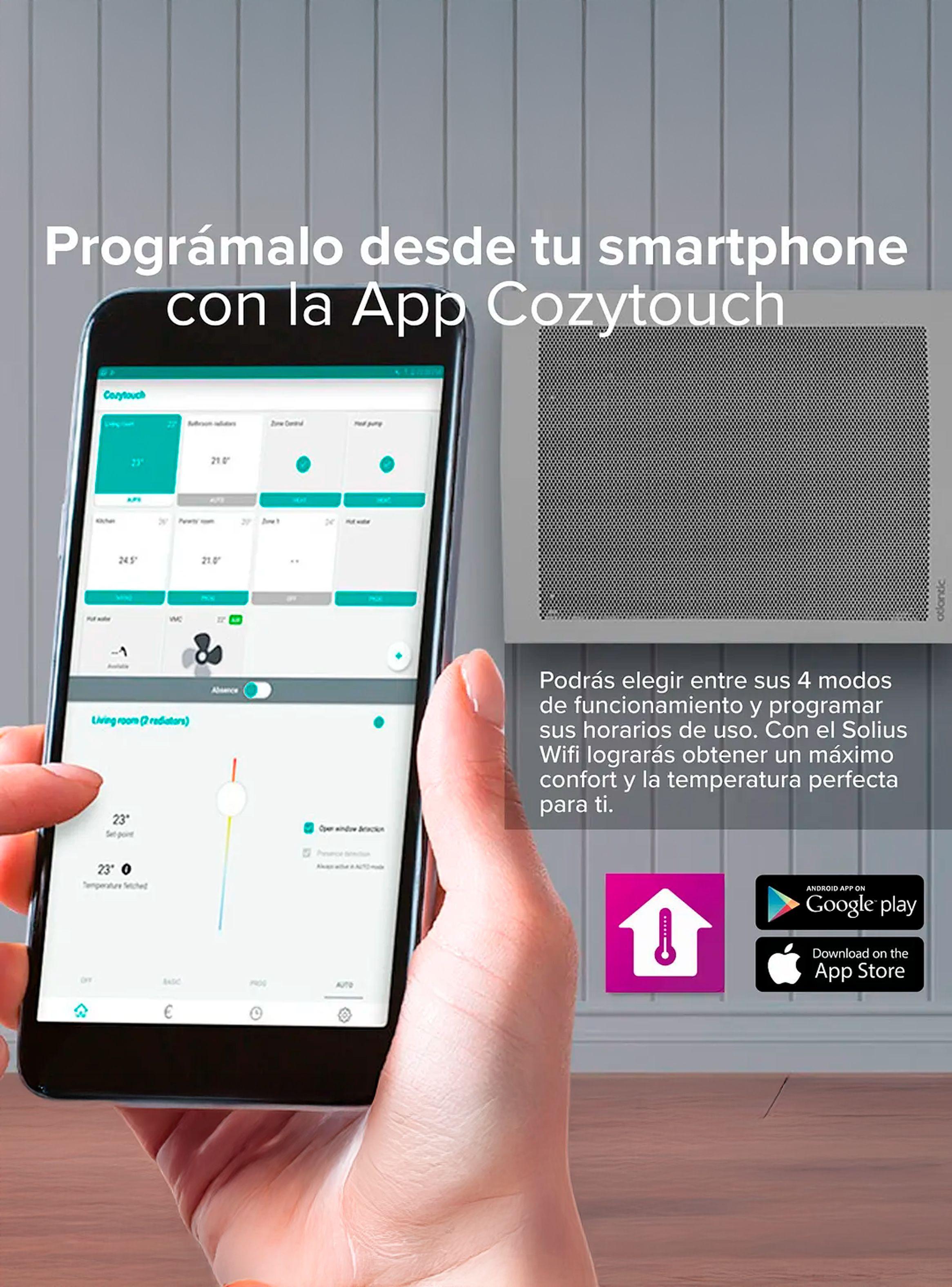 Calefactor Electrico Atlantic New Solius 750 Rad.con Wifi-4