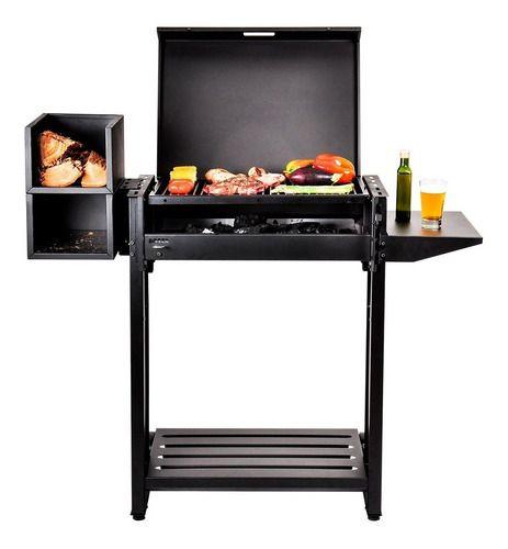 Parrilla Carbon Bosca Alerce Full Negra + Brasero-0