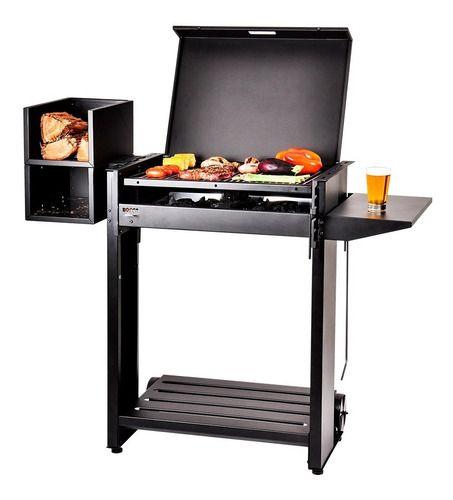 Parrilla Carbon Bosca Alerce Full Negra + Brasero-3