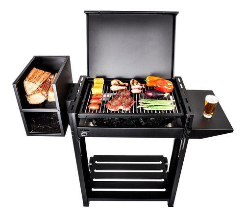 Parrilla Carbon Bosca Alerce Full Negra + Brasero-8