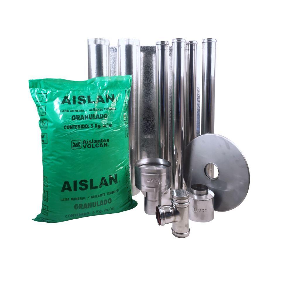 Estufa a pellet de pasillo Black Vision Fit Burdeo + kit de instalación-4