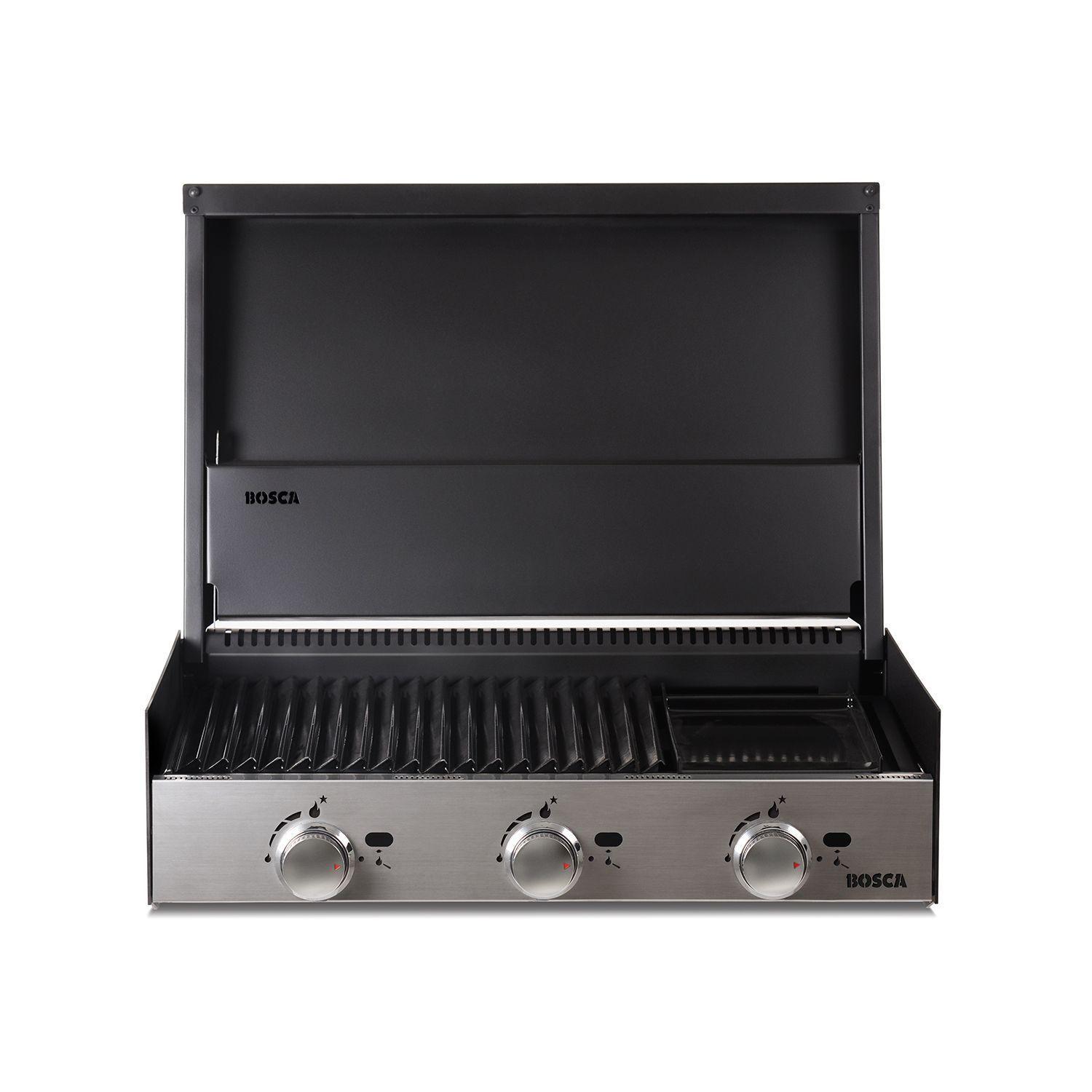 Pack Parrilla a Gas Bosca Block 750 + Sarten fierro pequeño-2