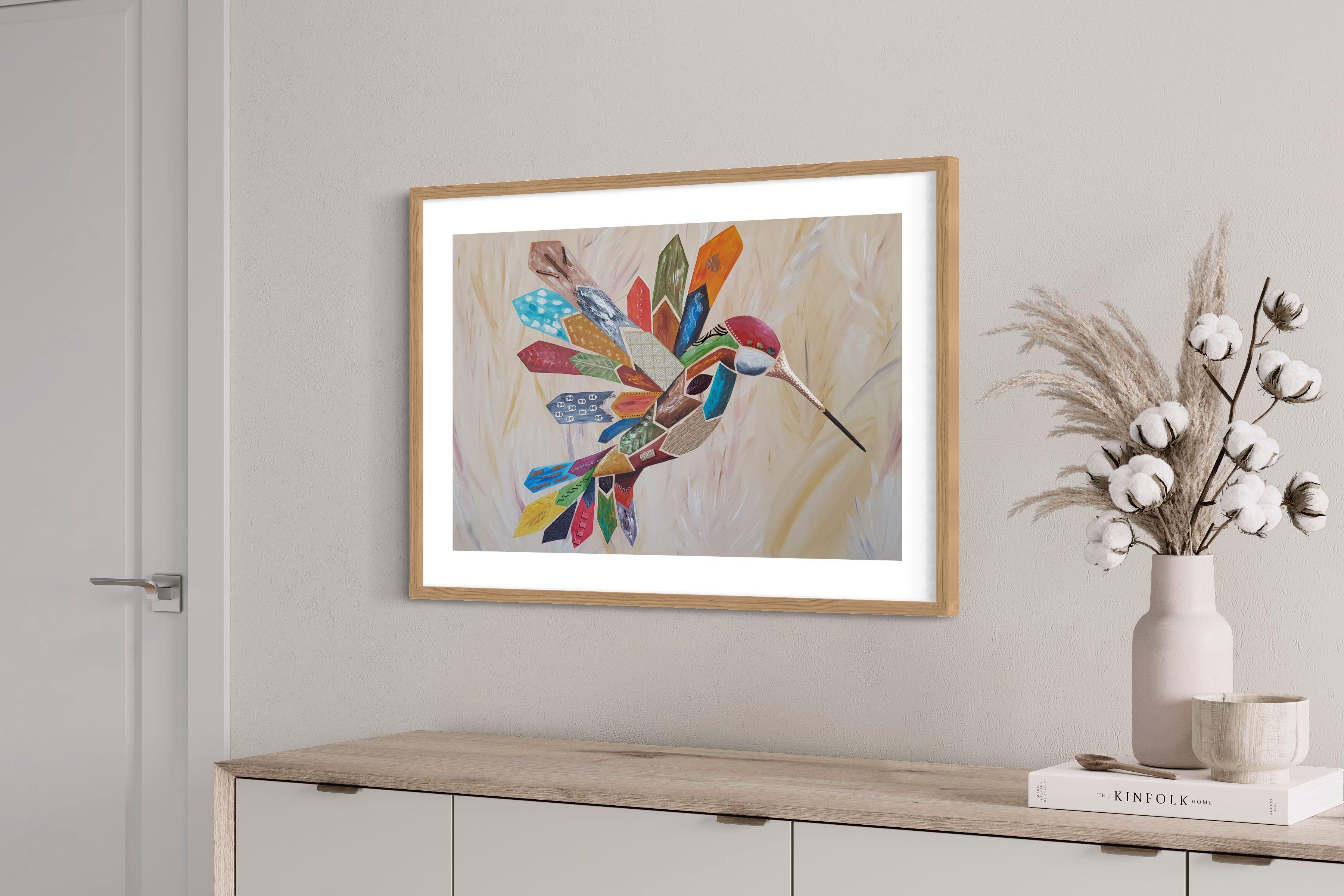 Cuadro: Colibrí #4 / 50 x 70 con paspartú-1