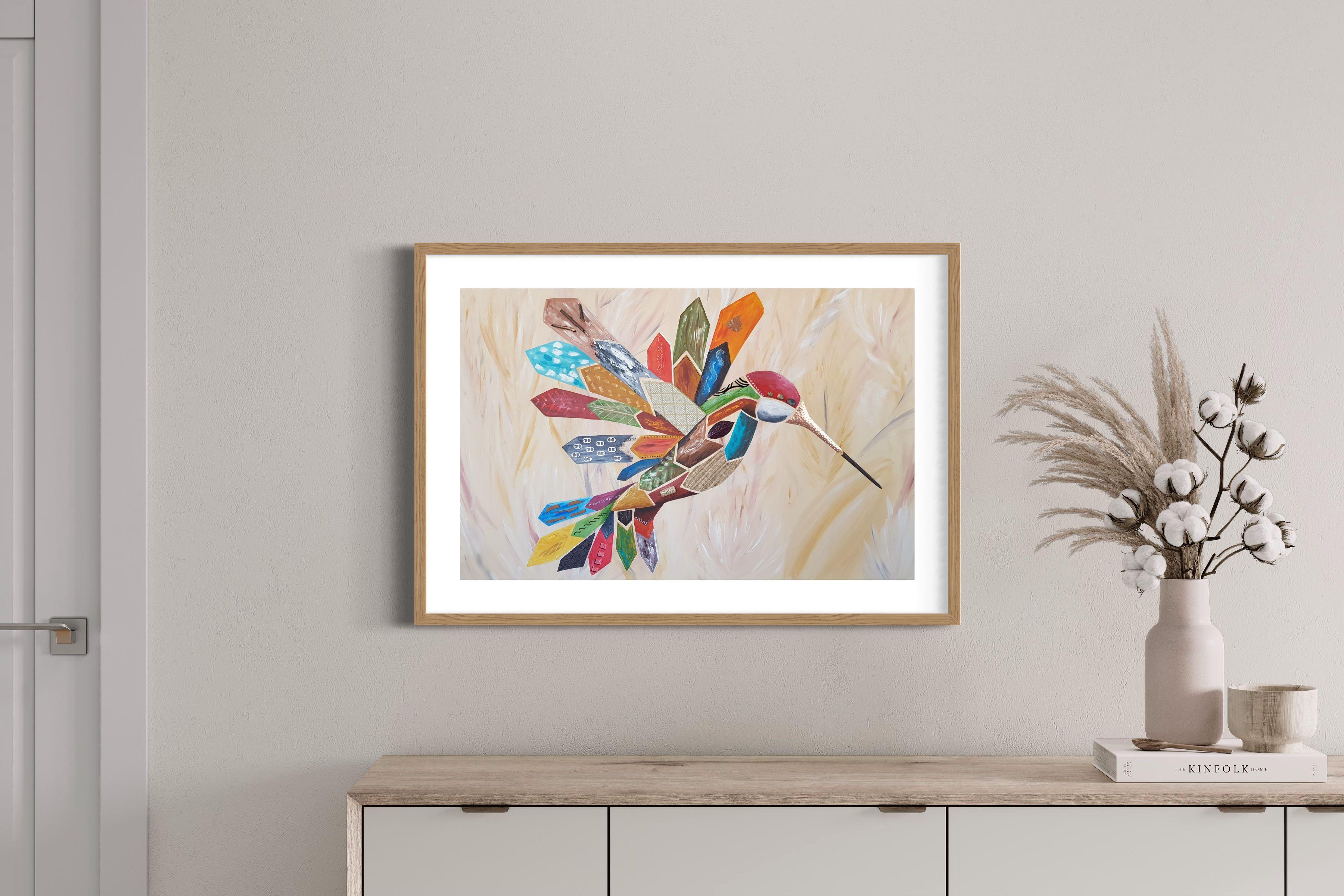 Cuadro: Colibrí #4 / 50 x 70 con paspartú-2