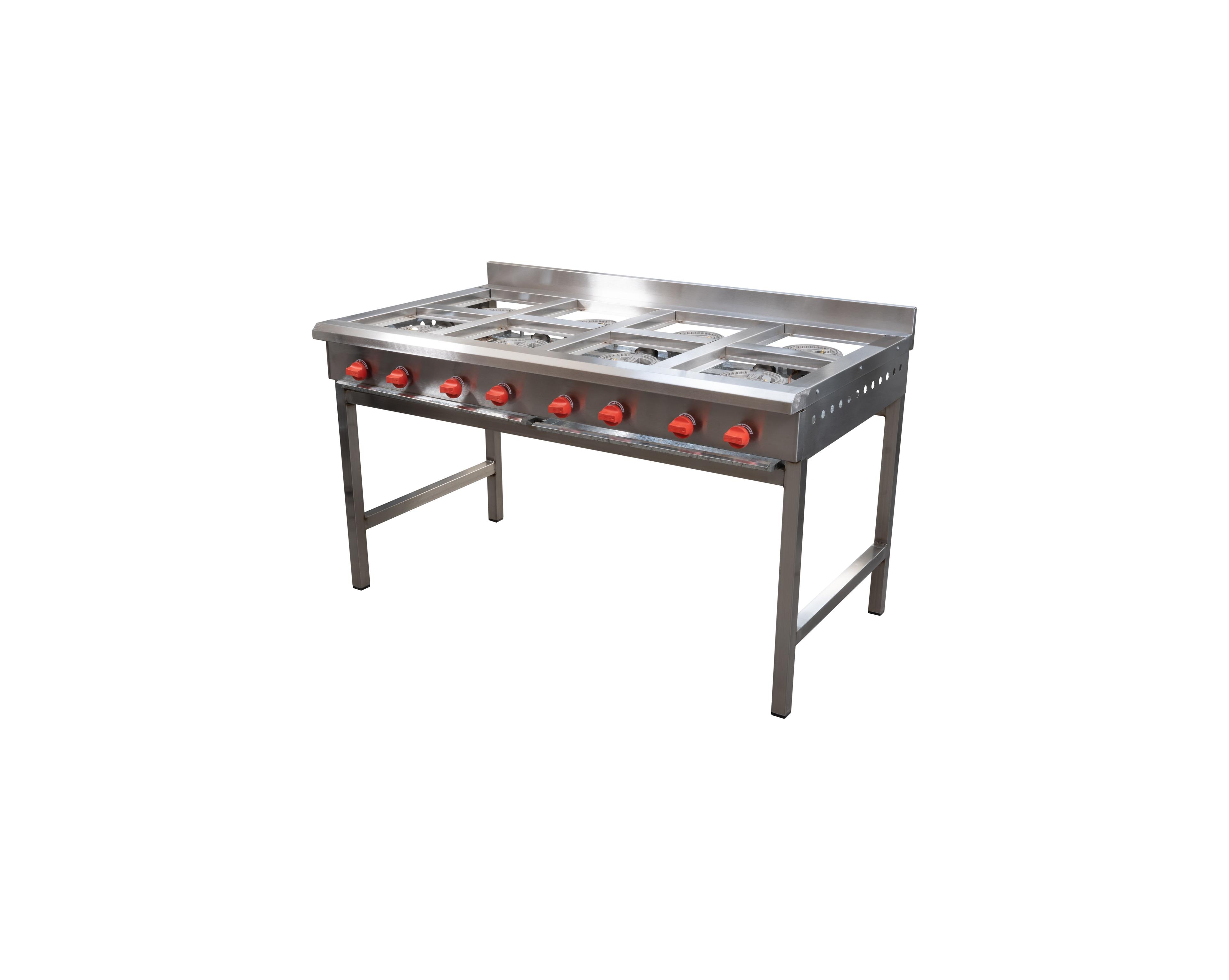 ANAFE 8 QUEMADORES INOX GLP-2