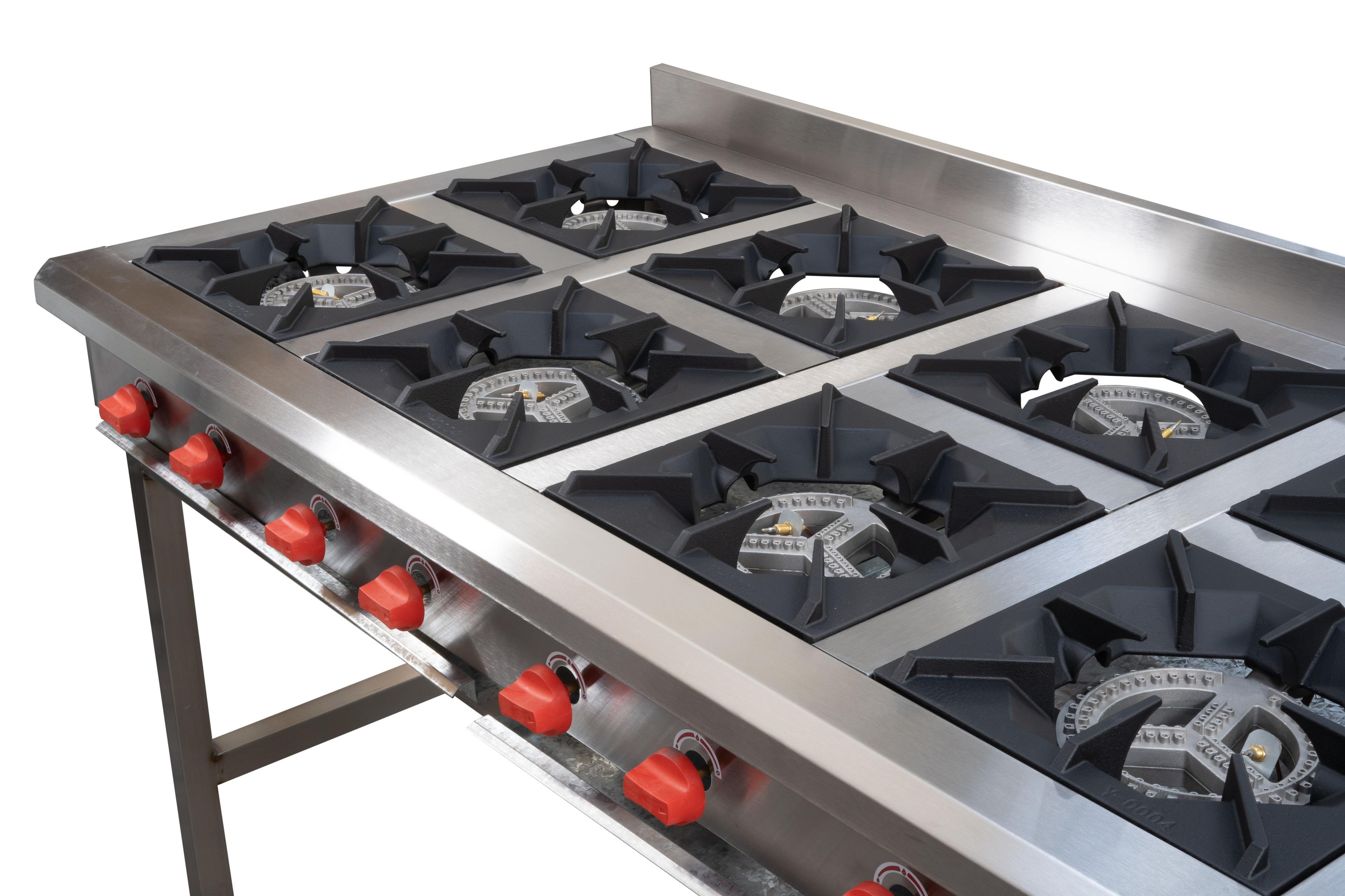 ANAFE 8 QUEMADORES INOX GLP-3
