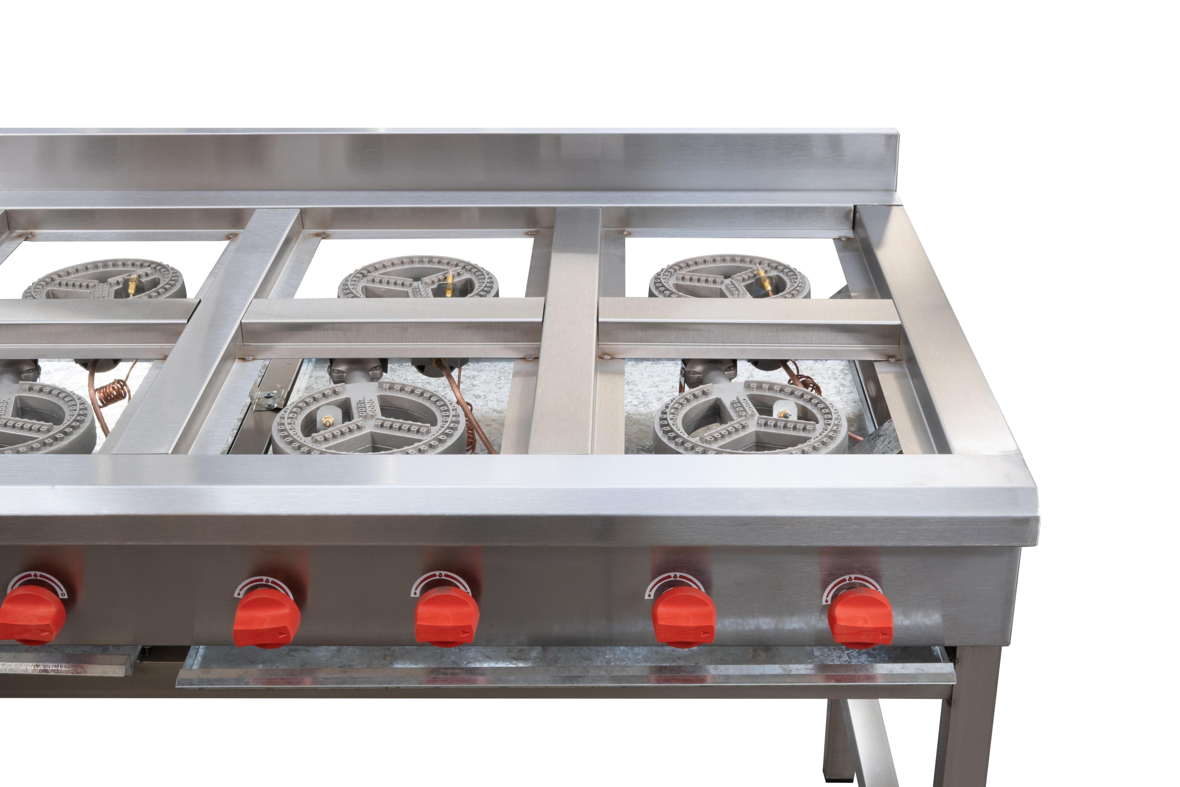 ANAFE 8 QUEMADORES INOX GLP-4