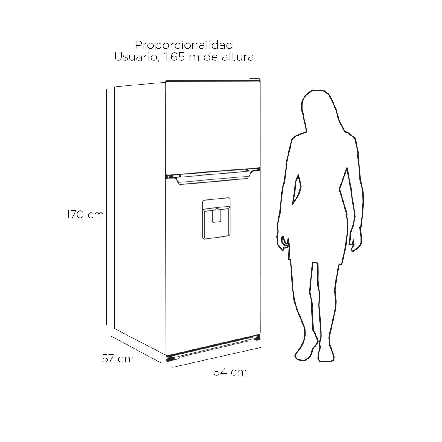 REFRIGERADOR TOP MOUNT NO FROST 248 LTS LRT-265NFNW NEGRO-2