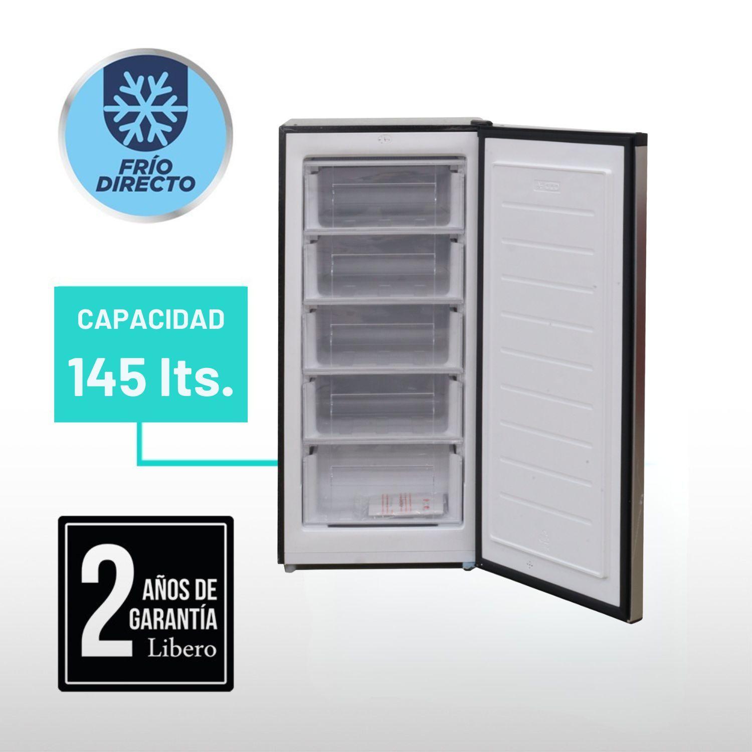 FREEZER VERTICAL FRIO DIRECTO 145 LTS LFV-150I INOX-2