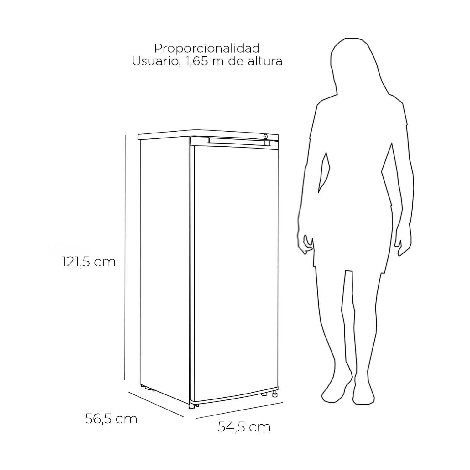 FREEZER VERTICAL FRIO DIRECTO 145 LTS LFV-150I INOX-3