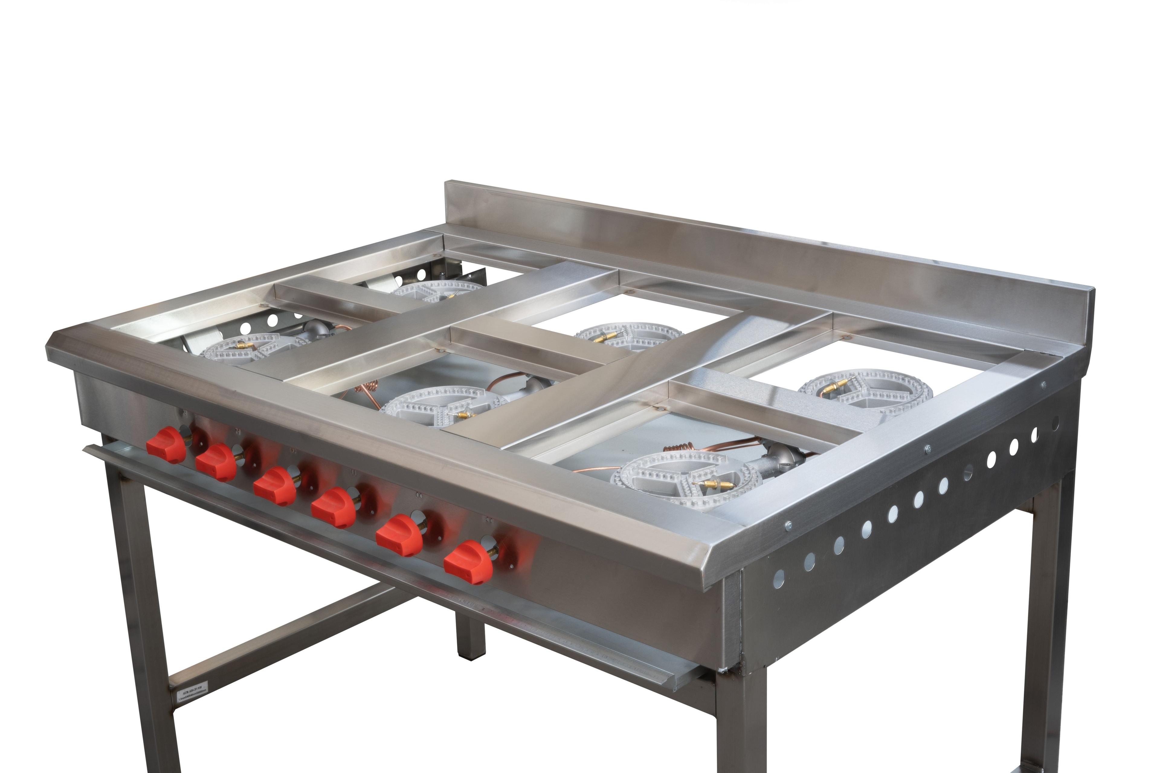 ANAFE 6 QUEMADORES INOX GLP-2