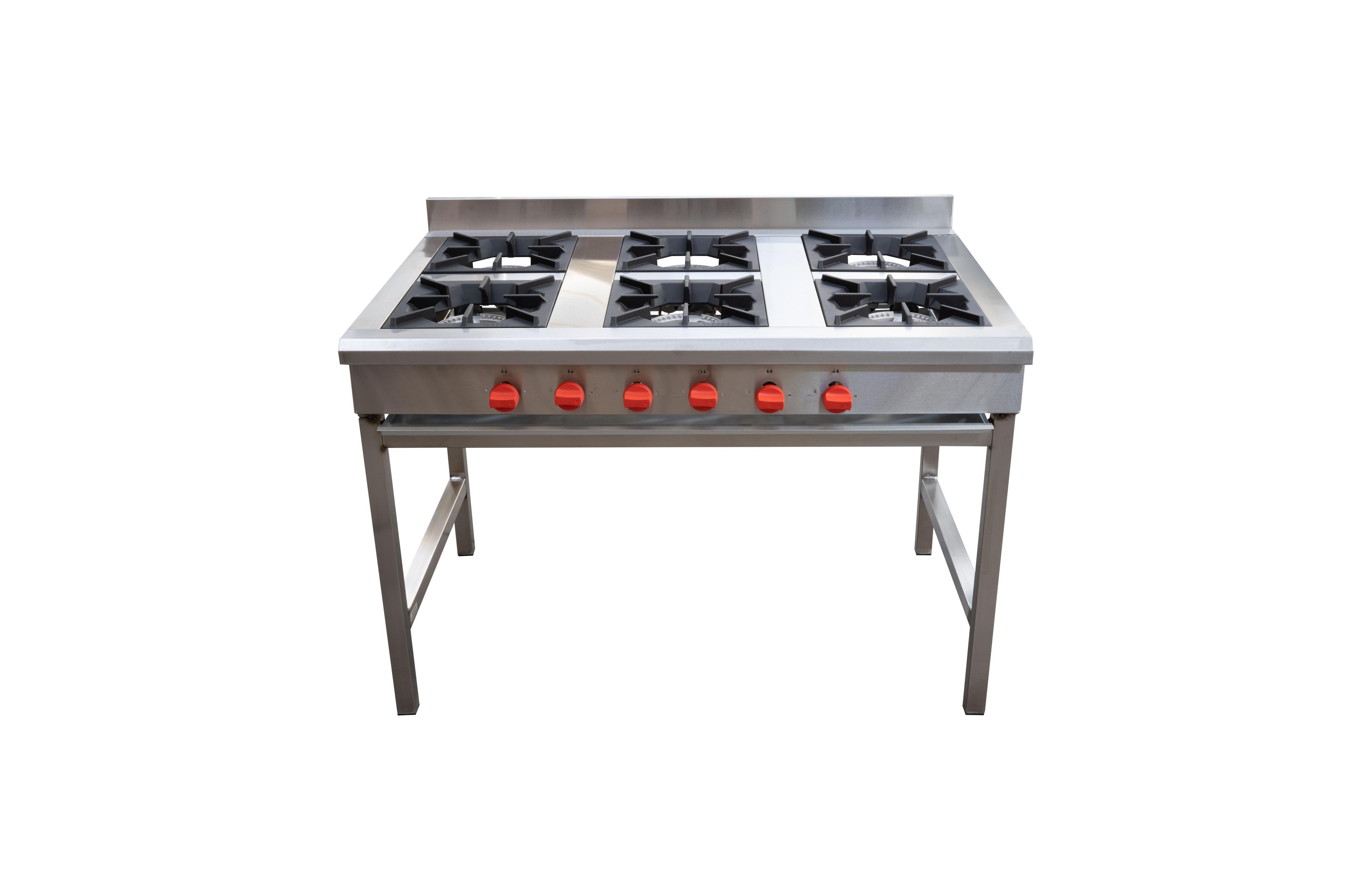 ANAFE 6 QUEMADORES INOX GLP-3
