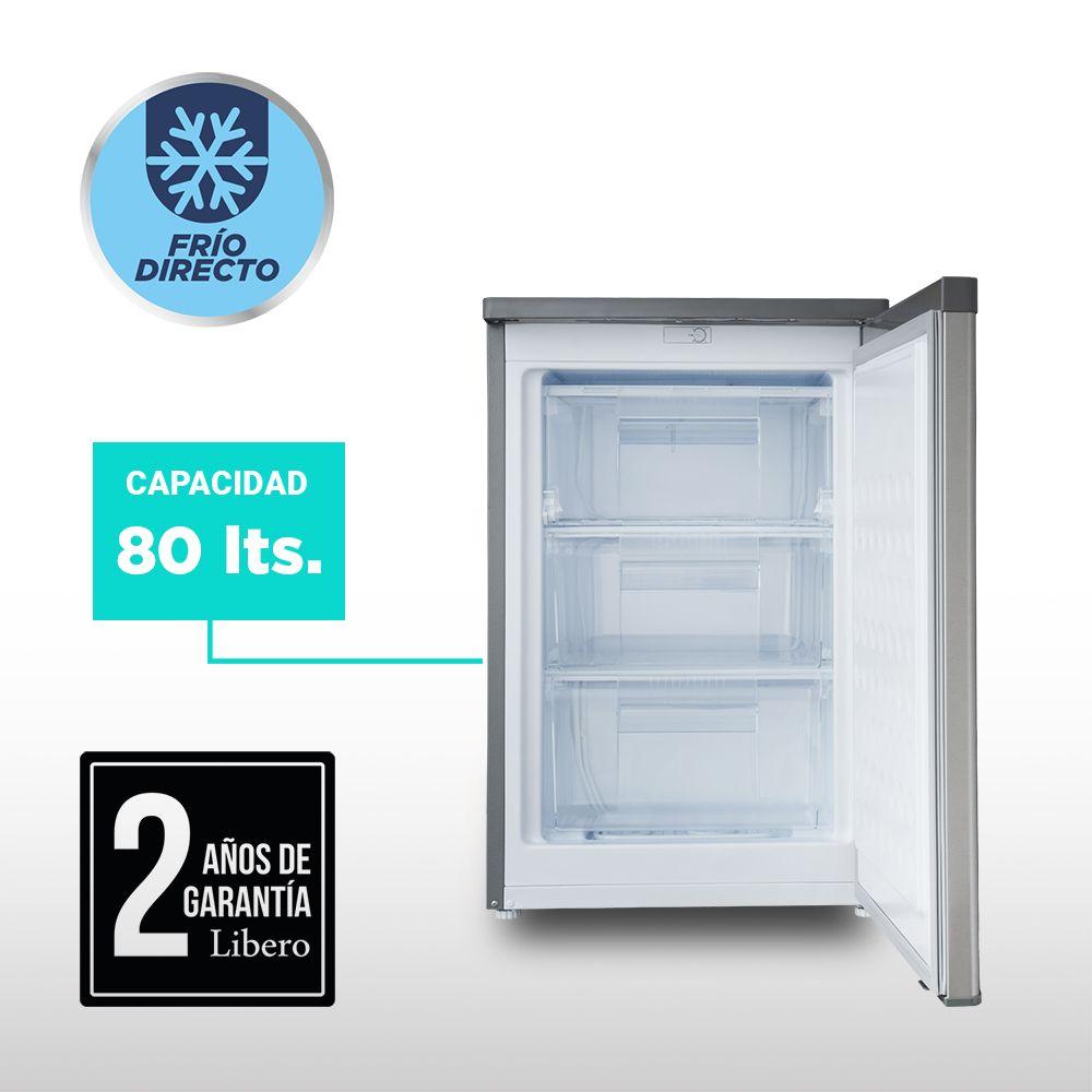 FREEZER VERTICAL FRIO DIRECTO 80 LTS LFV-100I INOX-5
