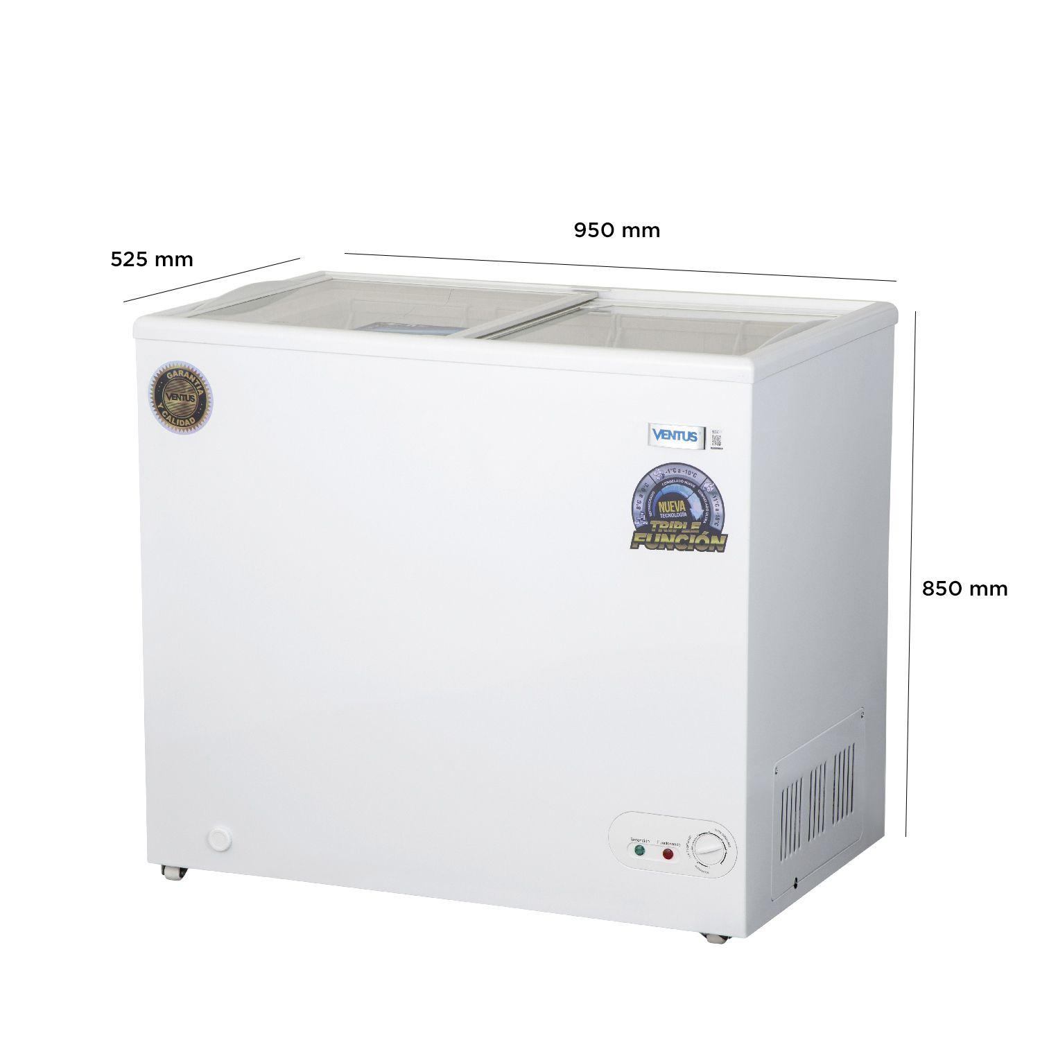 Ventus Conservadora CTV-210 Tapa Vidrio Dual 210 Lts-2