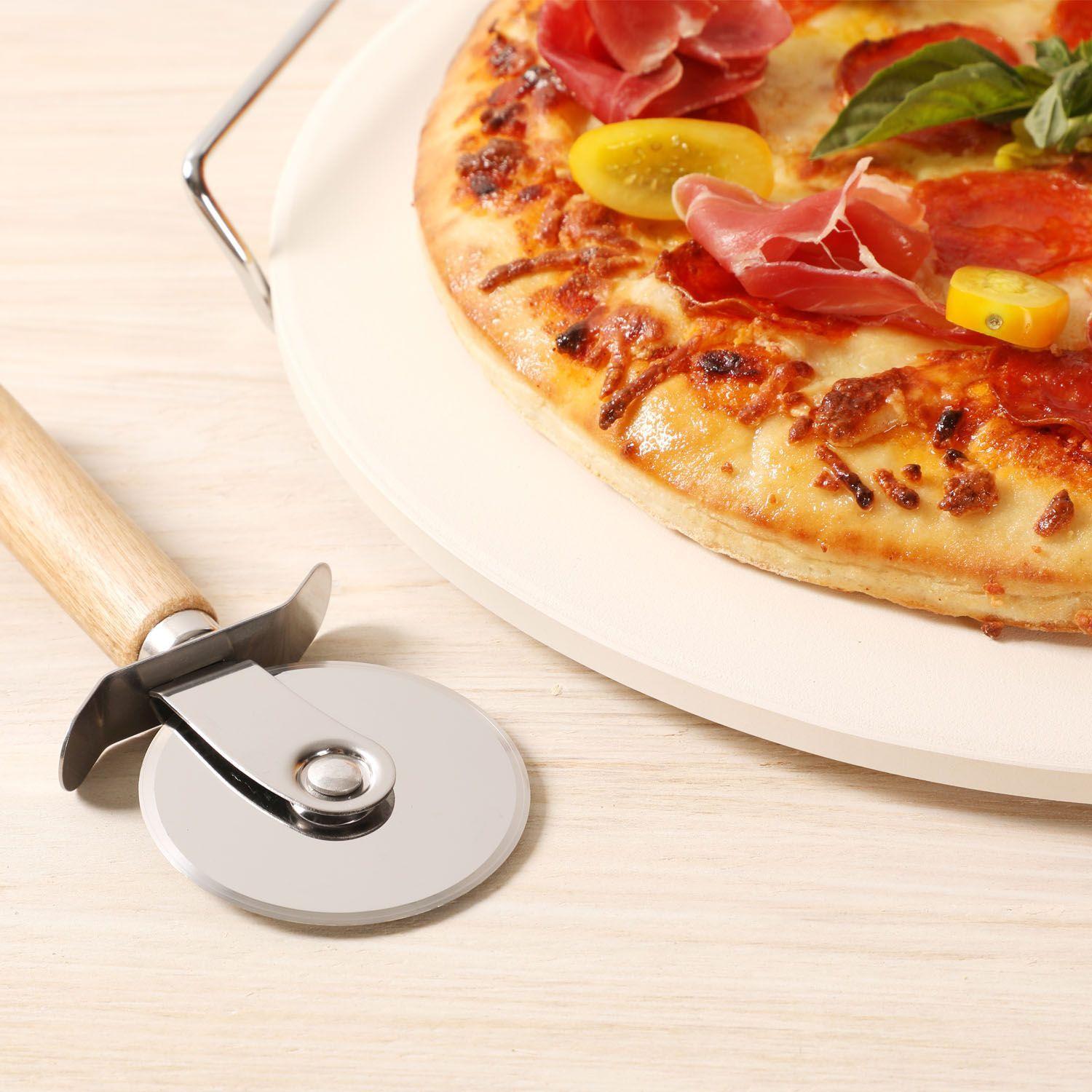 Piedra para Pizza 33cm + Cortador De Masa-3