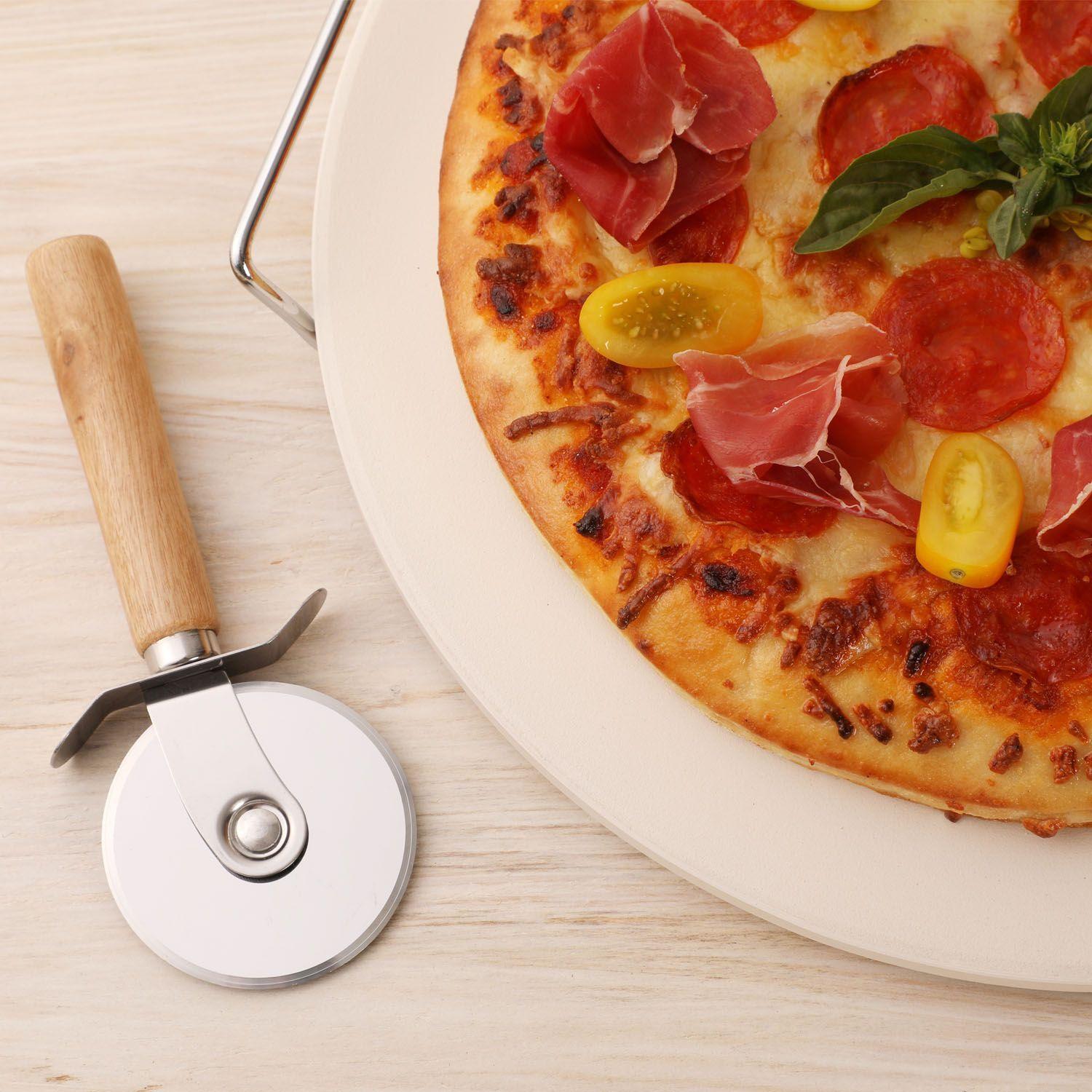 Piedra para Pizza 33cm + Cortador De Masa-5