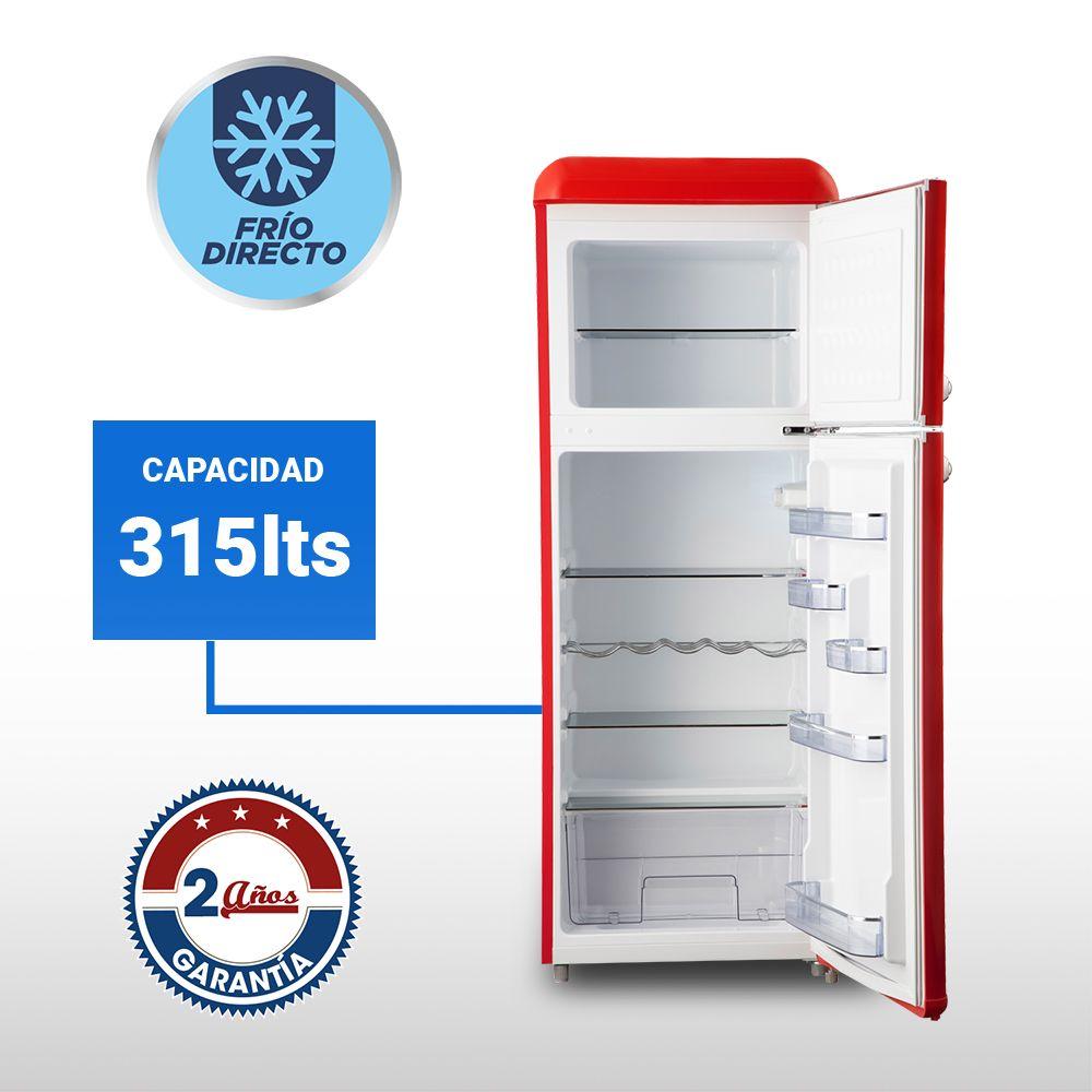 REFRIGERADOR RETRO FRIO DIRECTO 203 LTS LRT-210DFRR ROJO-3