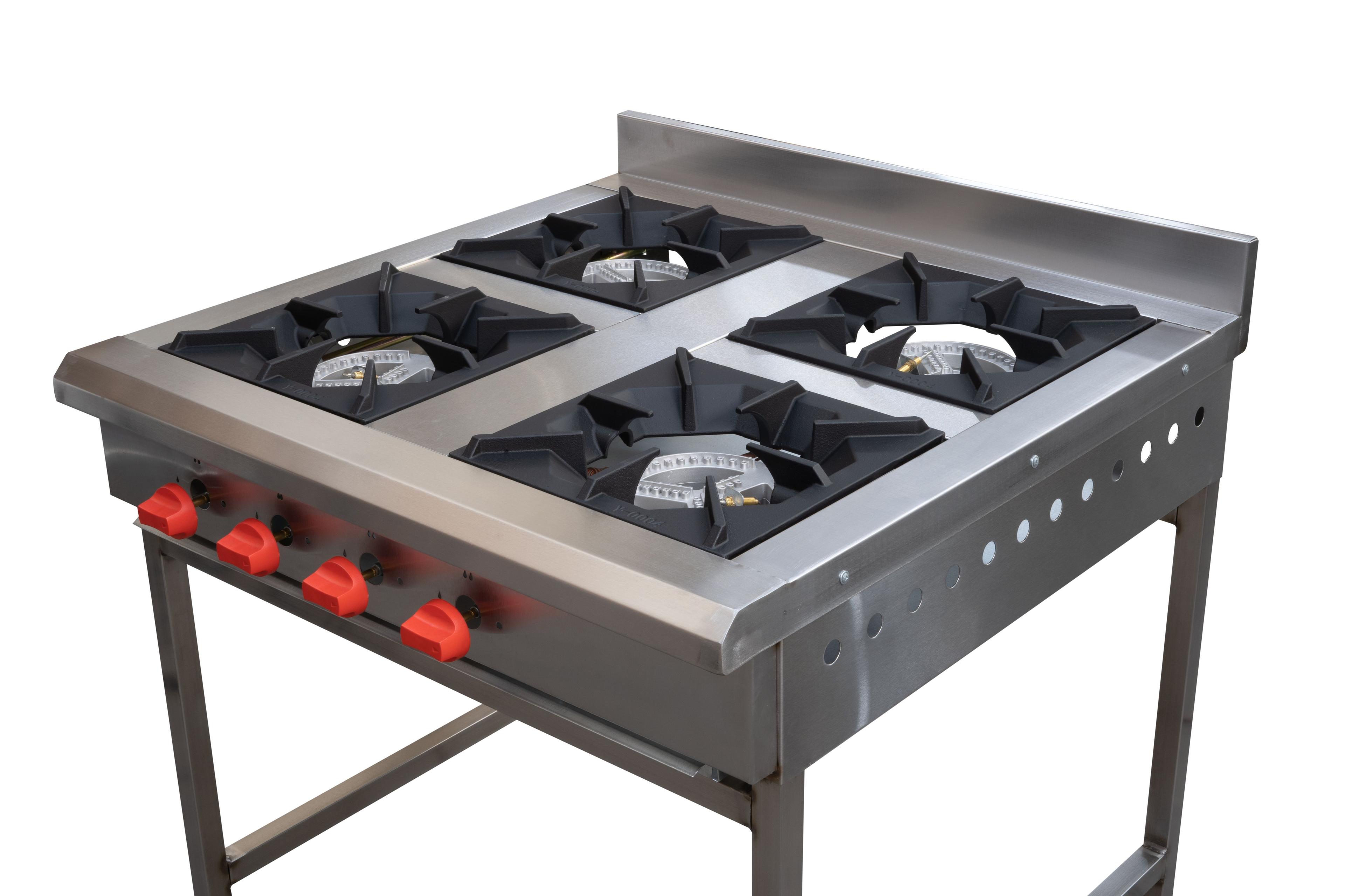 ANAFE 4 QUEMADORES INOX GLP-2