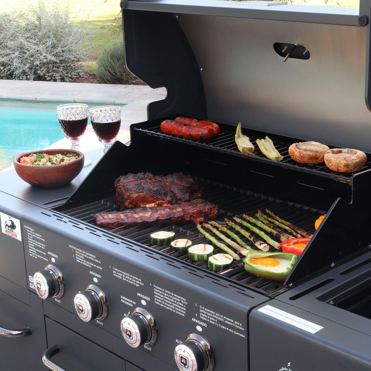 Parrilla Gas Buffalo Grey 4+1 Q + Funda de Regalo-5
