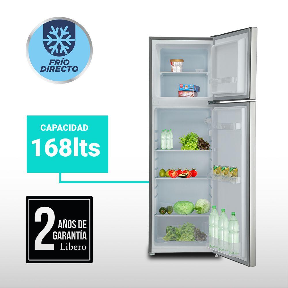 REFRIGERADOR TOP MOUNT FRIO DIRECTO 168 LTS LRT-200DFI INOX-8