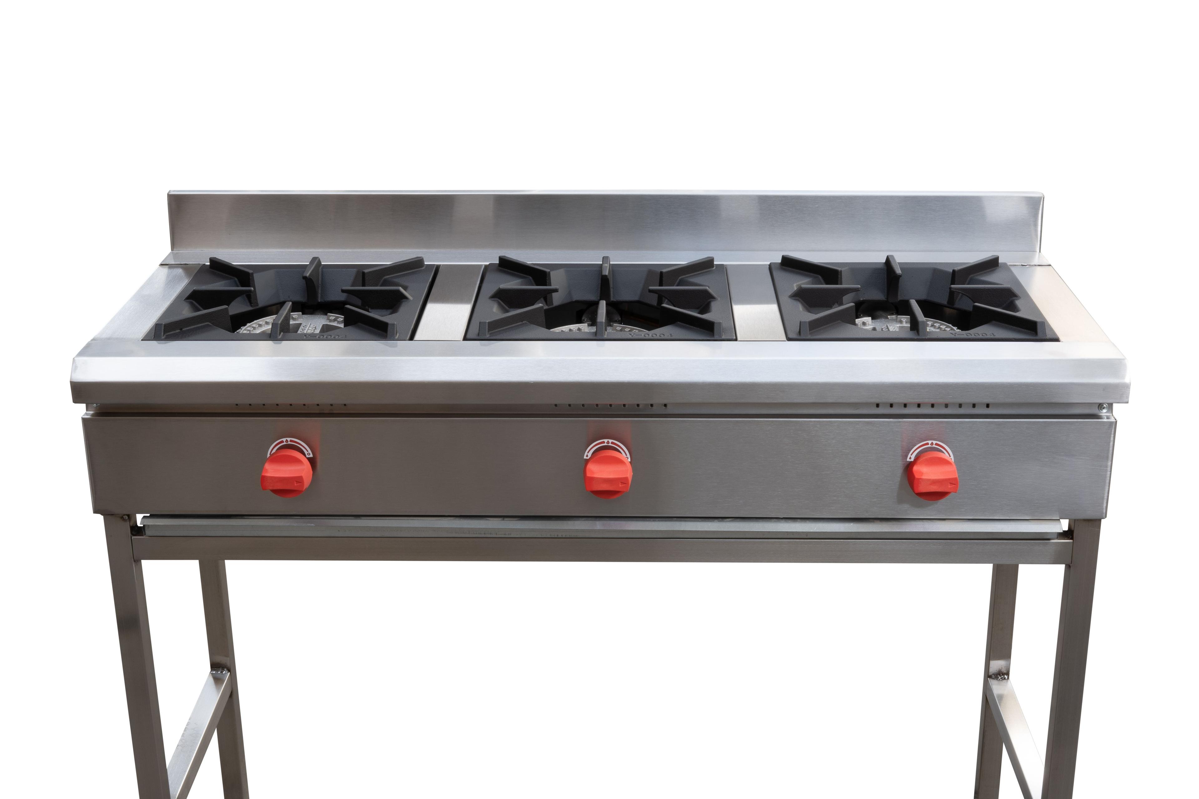 ANAFE 3 QUEMADORES INOX GLP-1
