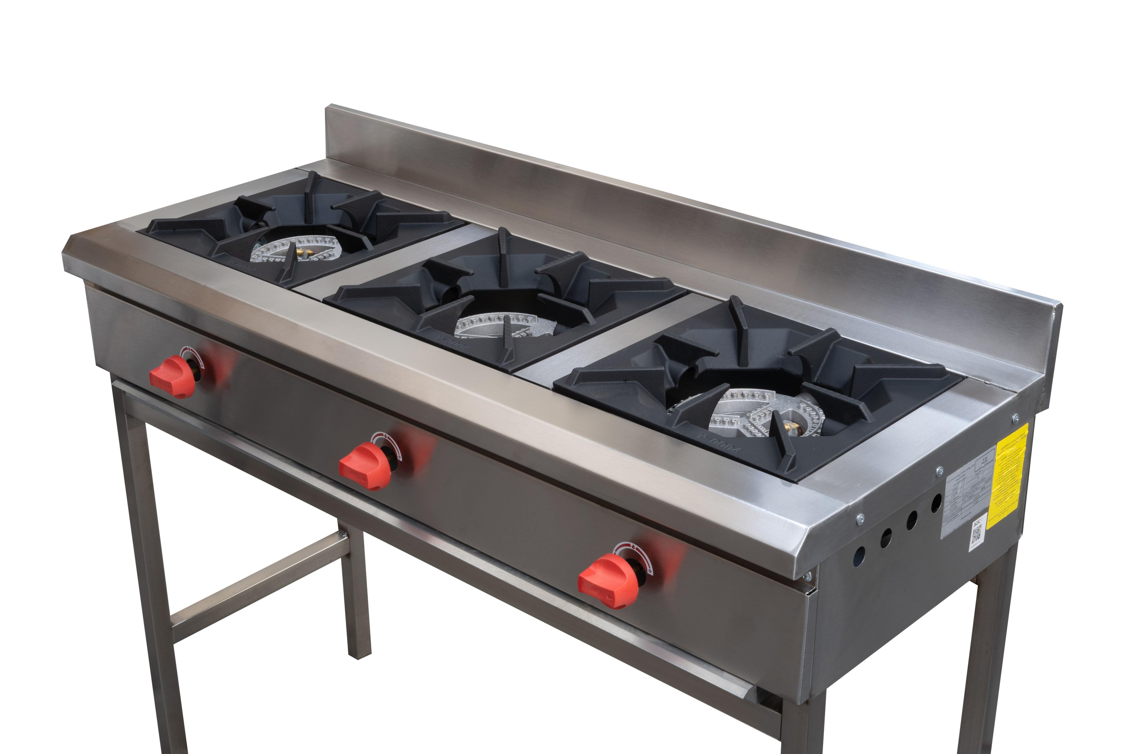 ANAFE 3 QUEMADORES INOX GLP-4