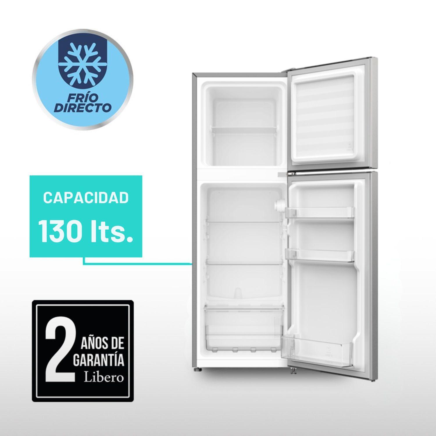 REFRIGERADOR TOP MOUNT FRIO DIRECTO 130 LTS LRT-160DFI INOX-1