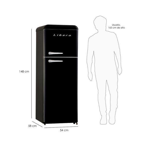 REFRIGERADOR RETRO LRT-210DFNR NEGRO-2