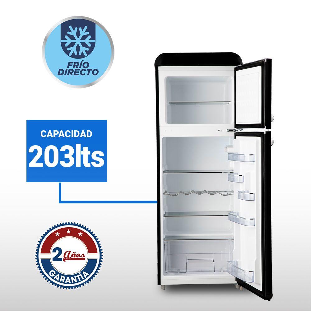 REFRIGERADOR RETRO FRIO DIRECTO 203 LTS LRT-210DFNR NEGRO-3