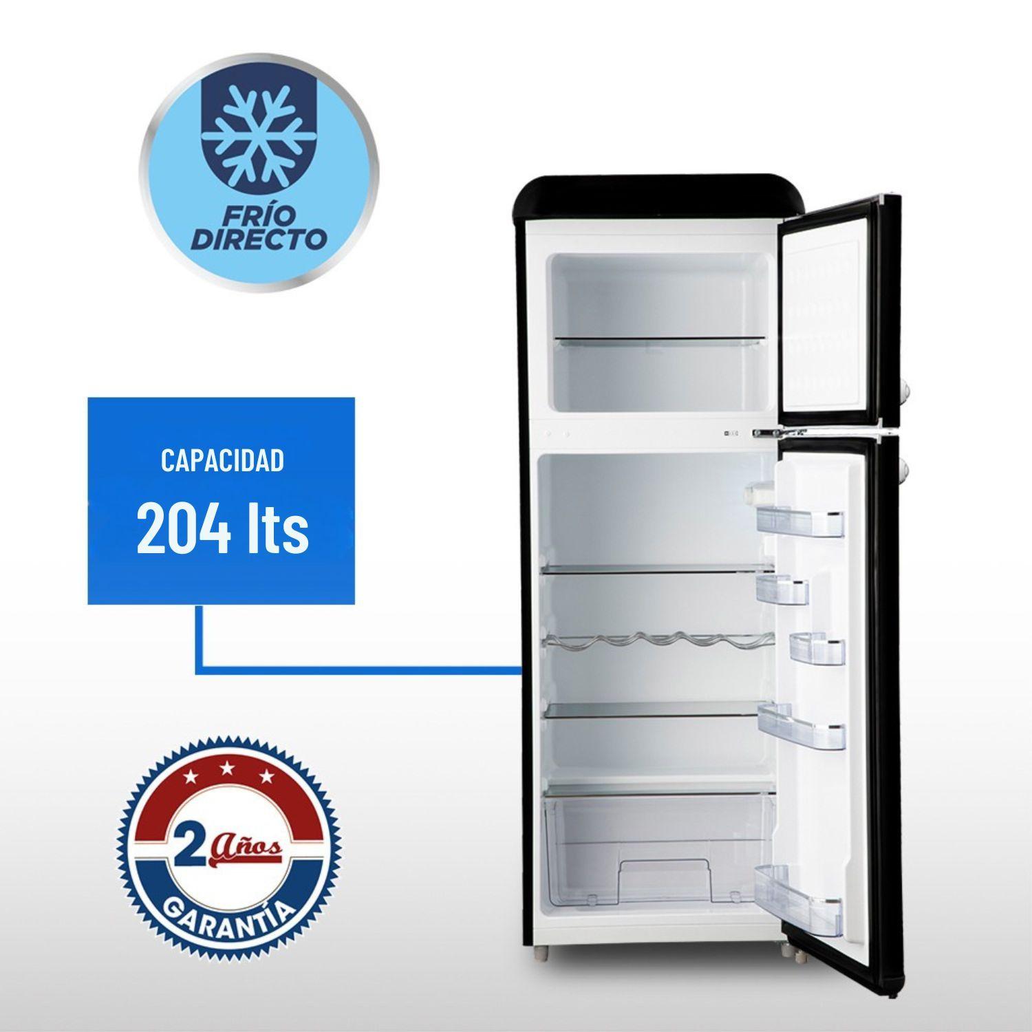REFRIGERADOR RETRO FRIO DIRECTO 203 LTS LRT-210DFNR NEGRO-4